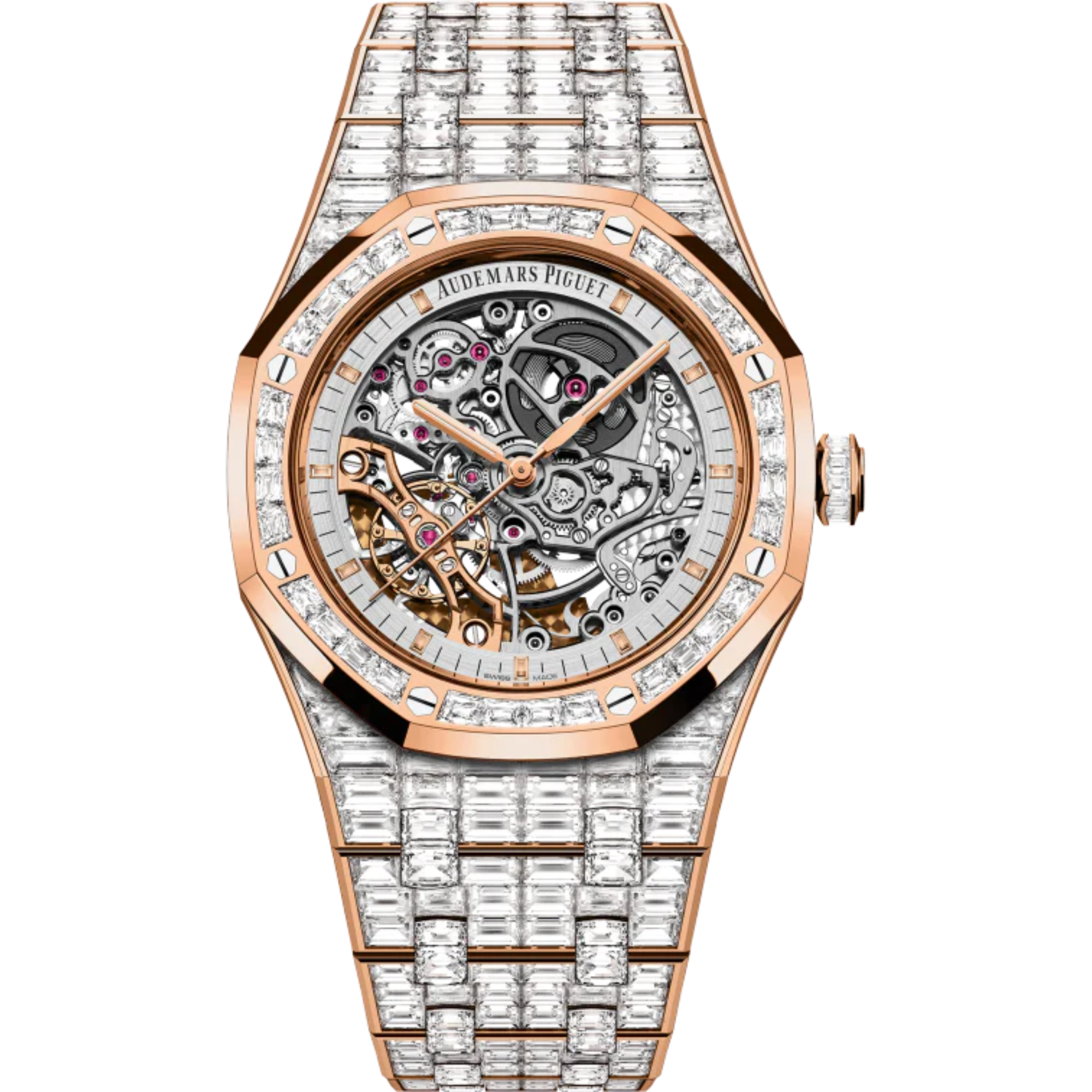 Royal Oak Double Balance Wheel Openworked 41MM 18-Carat Pink Gold Bracelet Openworked Rhodium-Toned Dial 18-Carat Pink Gold Case - Audemars Piguet