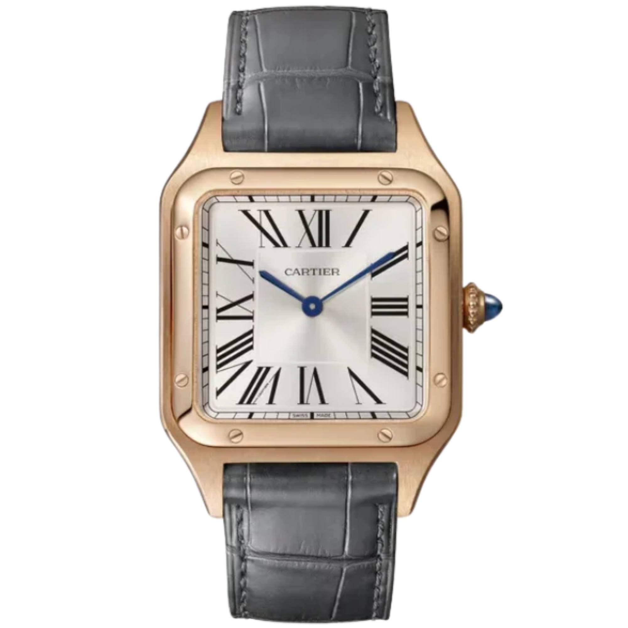 SANTOS 44 MM DUMONT SILVER 18K ROSE GOLD - Cartier