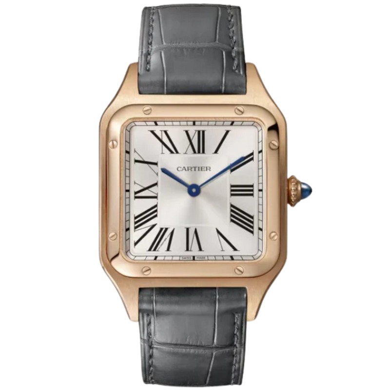 SANTOS 44 MM DUMONT SILVER 18K ROSE GOLD - Cartier