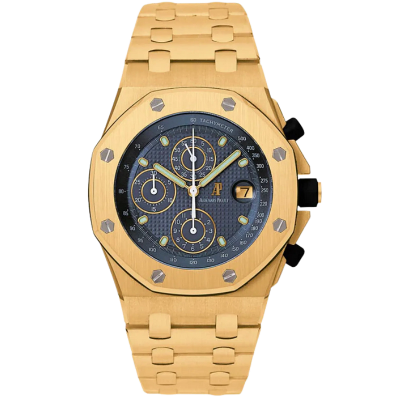 Audemars Piguet 42MM Royal Oak Offshore Ref. 25721BA.OO.1000BA.02.A Yellow Gold Blue Dial - Audemars Piguet