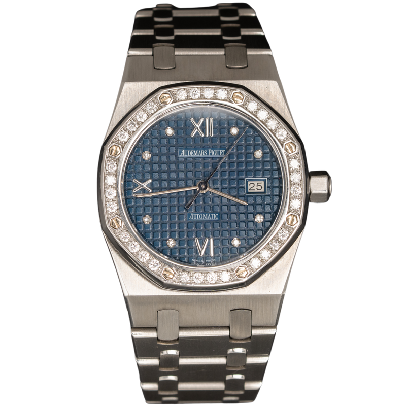 Audemars Piguet Royal Oak Ref. 15088ST.Z.0789ST.01 33MM Stainless Steel Blue Dial Diamond Markers/Diamond Bezel - Audemars Piguet