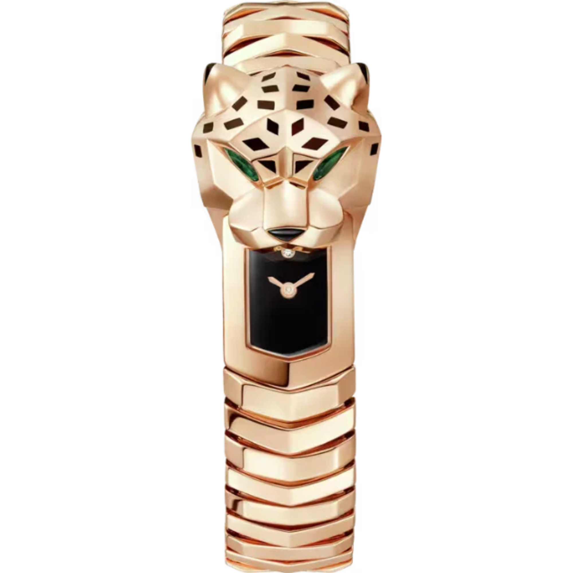 PANTHERE DE CARTIER 38 MM 18K ROSE GOLD WITH BLACK LACQUER DIAL - Cartier