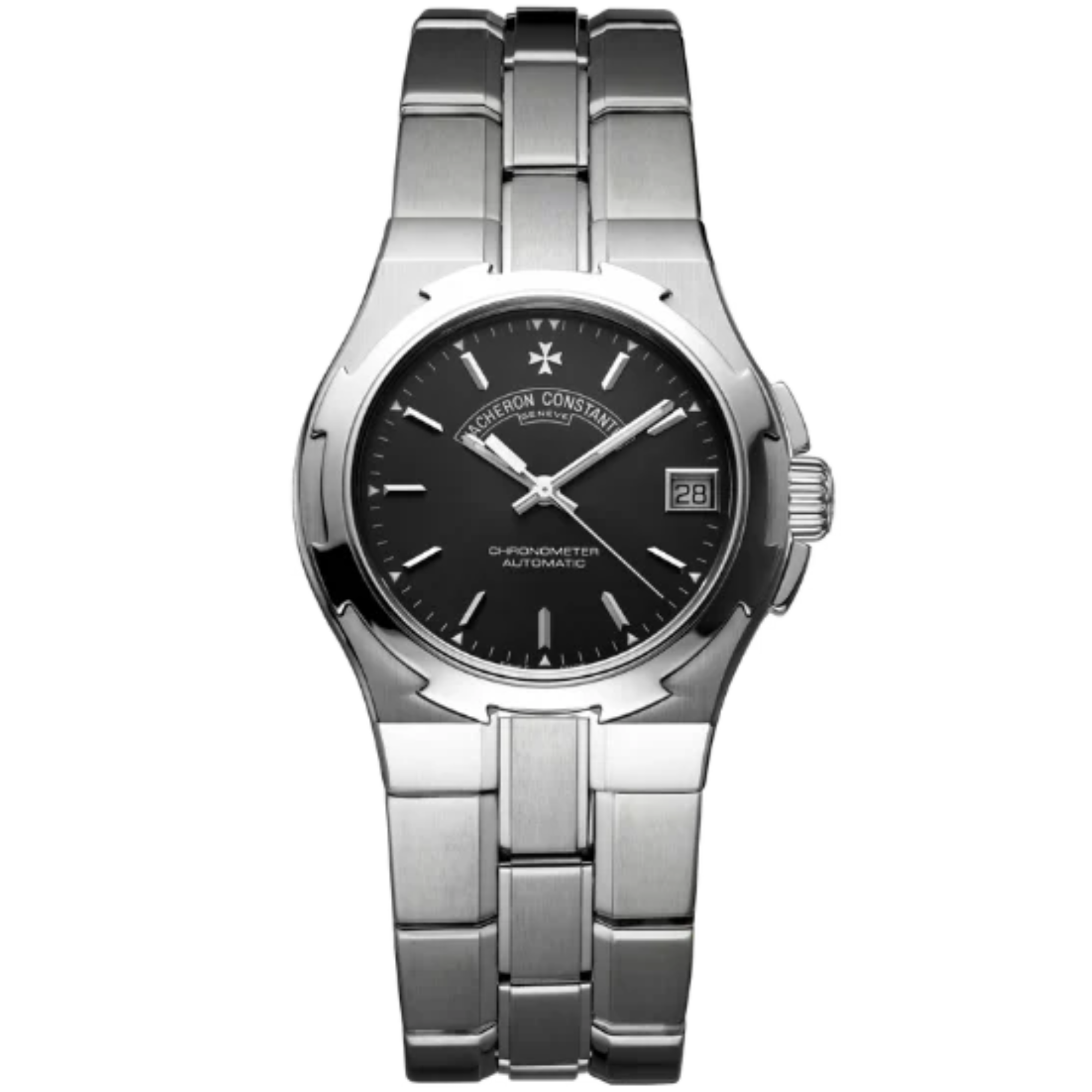 LES COLLECTIONNEULES COLLECTIONNEURS OVERSEAS 1ST GENERATION 35 MM STAINLESS STEEL WITH BLACK DIAL - Vacheron Constantin