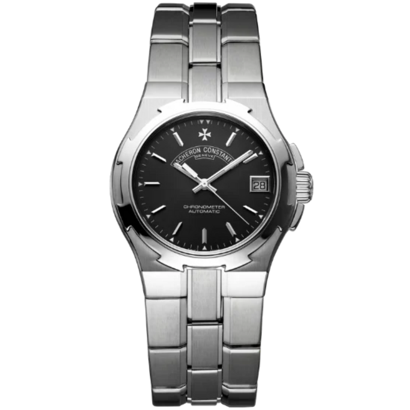 LES COLLECTIONNEULES COLLECTIONNEURS OVERSEAS 1ST GENERATION 35 MM STAINLESS STEEL WITH BLACK DIAL - Vacheron Constantin
