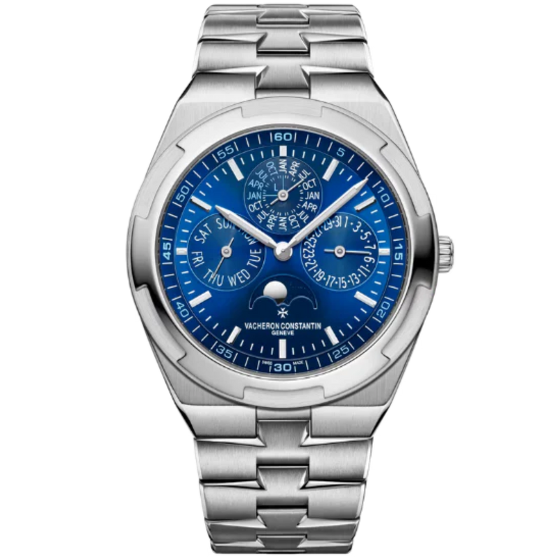 OVERSEAS PERPETUAL CALENDAR ULTRA-THIN 41 MM 18K WHITE GOLD WITH BLUE BRASS DIAL - Vacheron Constantin