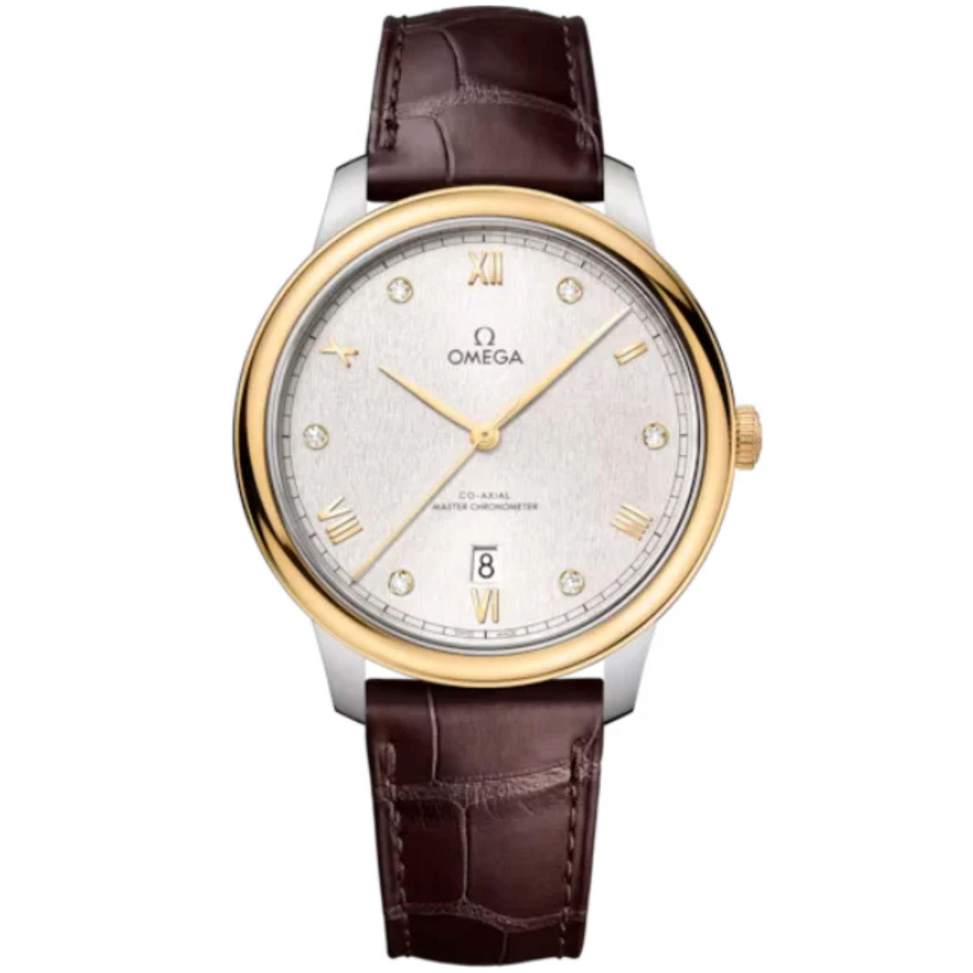 DE VILLE PRESTIGE 40 MM STAINLESS STEEL - YELLOW GOLD WITH SILVER DIAL - Omega