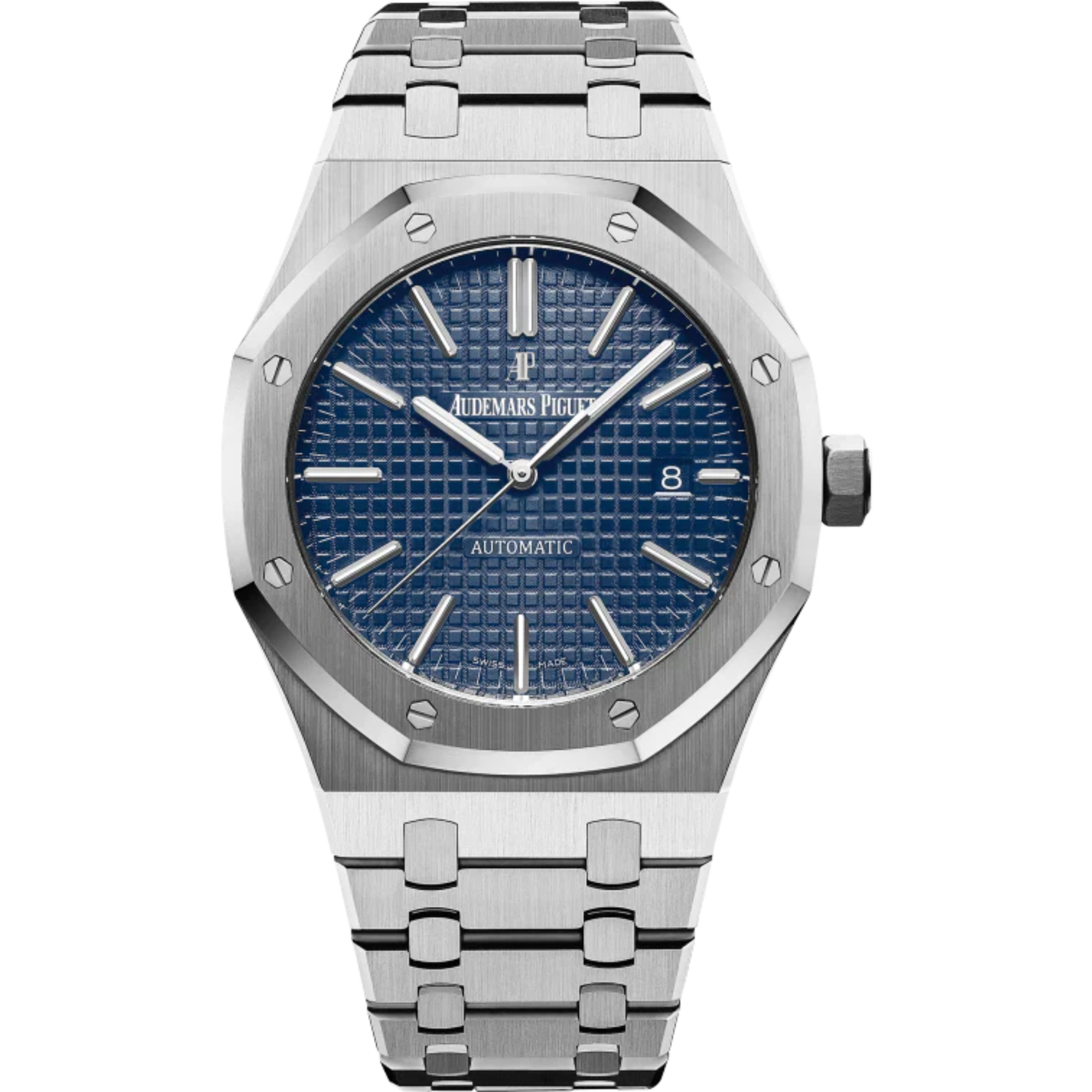 Royal Oak Selfwinding 41MM Stainless Steel Bracelet Blue Dial With Grande Tapisserie Pattern Stainless Steel Case - Audemars Piguet