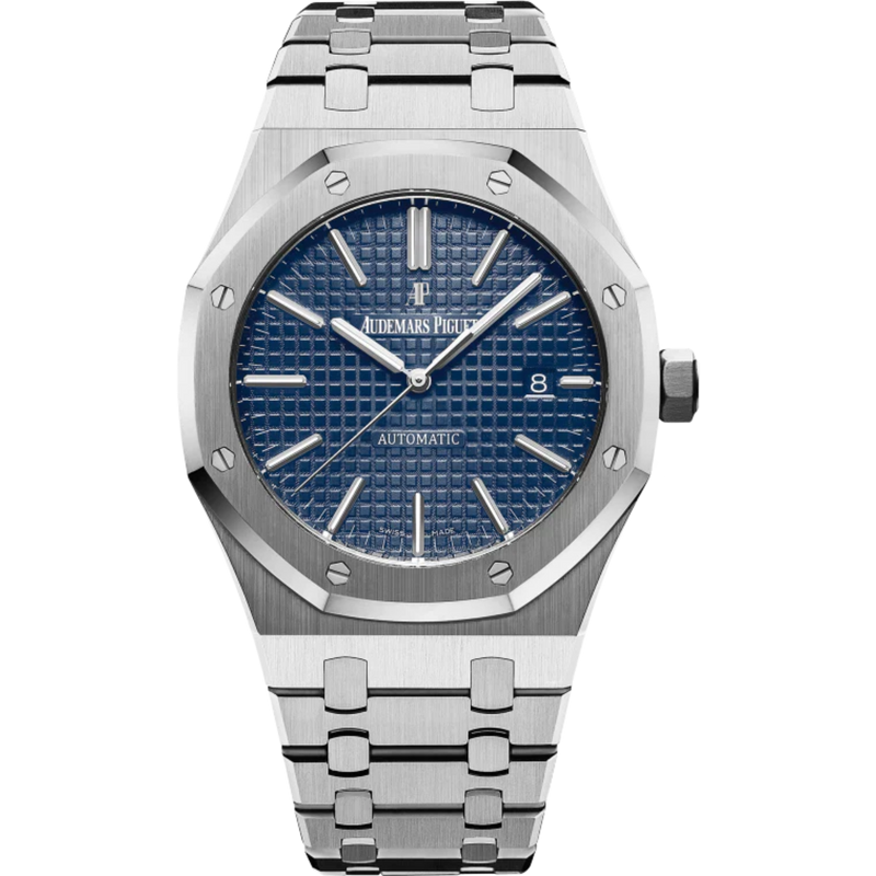 Royal Oak Selfwinding 41MM Stainless Steel Bracelet Blue Dial With Grande Tapisserie Pattern Stainless Steel Case - Audemars Piguet