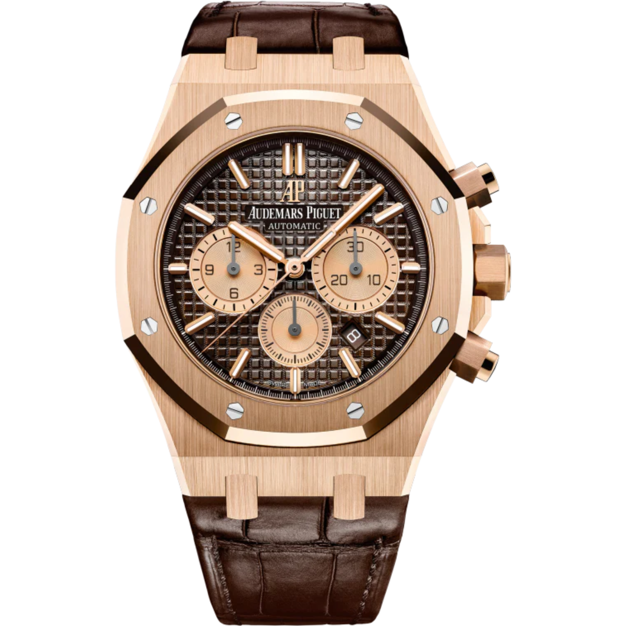 Audemars Piguet Royal Oak Ref. 26331OR.OO.D821CR.01 41MM Brown Alligator Strap Rose Gold Case Brown Dial - Audemars Piguet