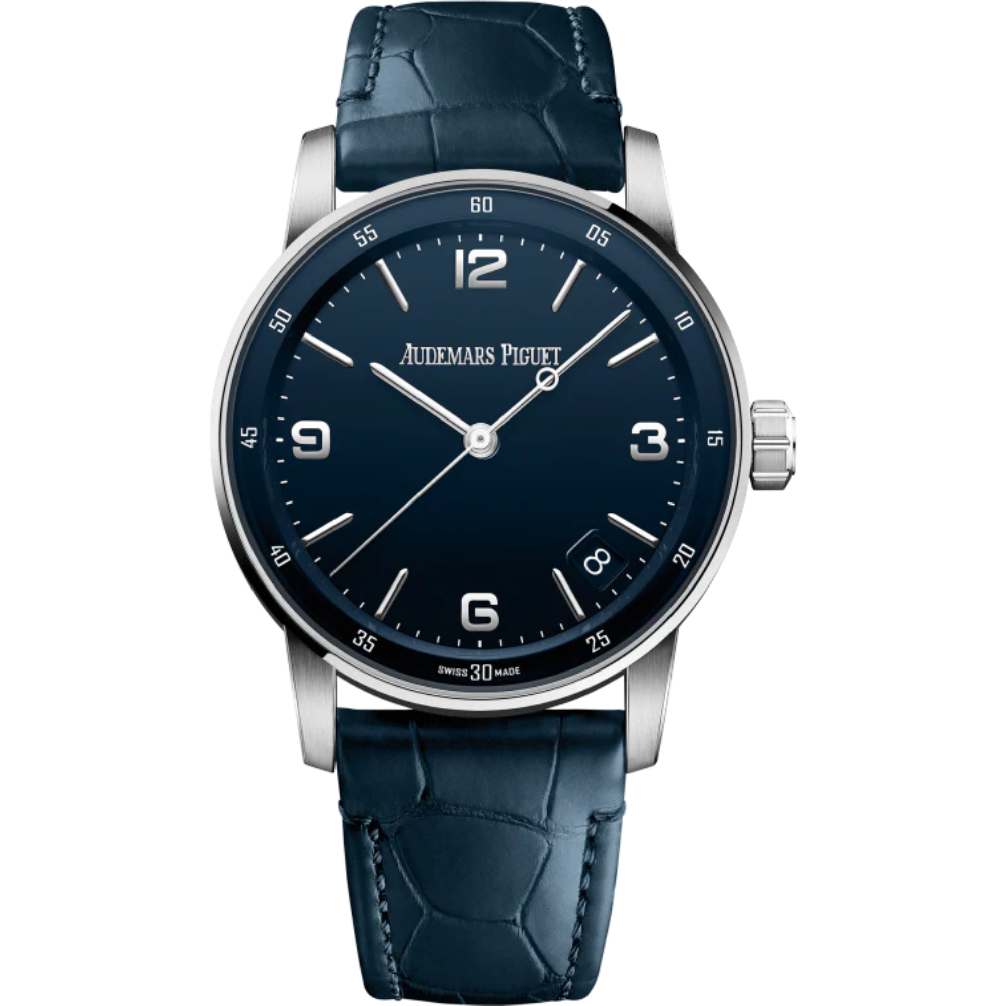 Code 11.59 by Audemars Piguet 41mm Blue Alligator Strap Lacquered Blue Dial 18-Carat White Gold Case - Audemars Piguet