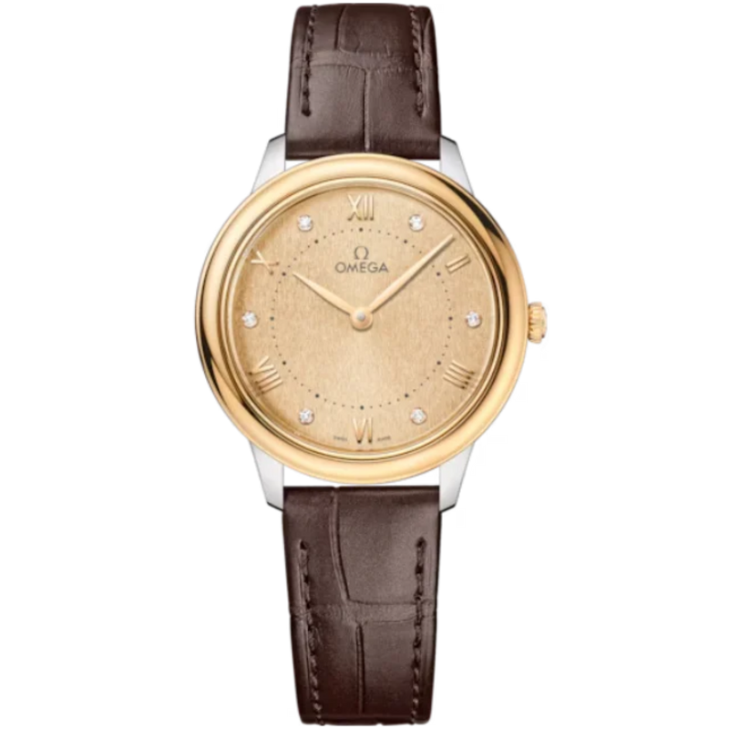DE VILLE PRESTIGE 30 MM STAINLESS STEEL - YELLOW GOLD WITH YELLOW DIAL - Omega