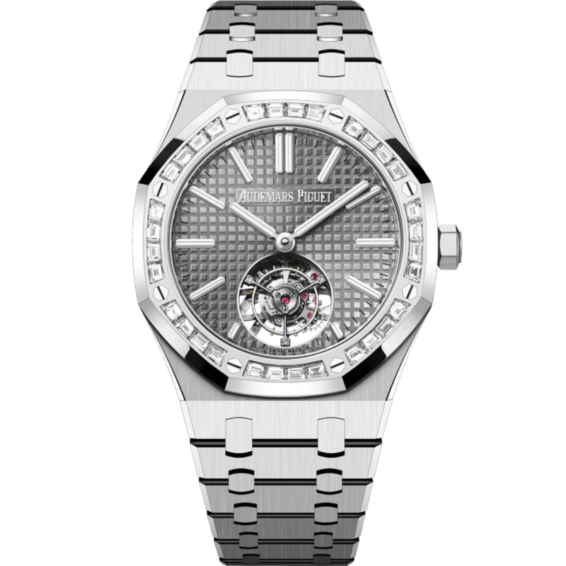 Royal Oak Selfwinding Flying Tourbillon 41MM 18-Carat White Gold Bracelet Grey Dial 18-Carat White Gold Case - Audemars Piguet