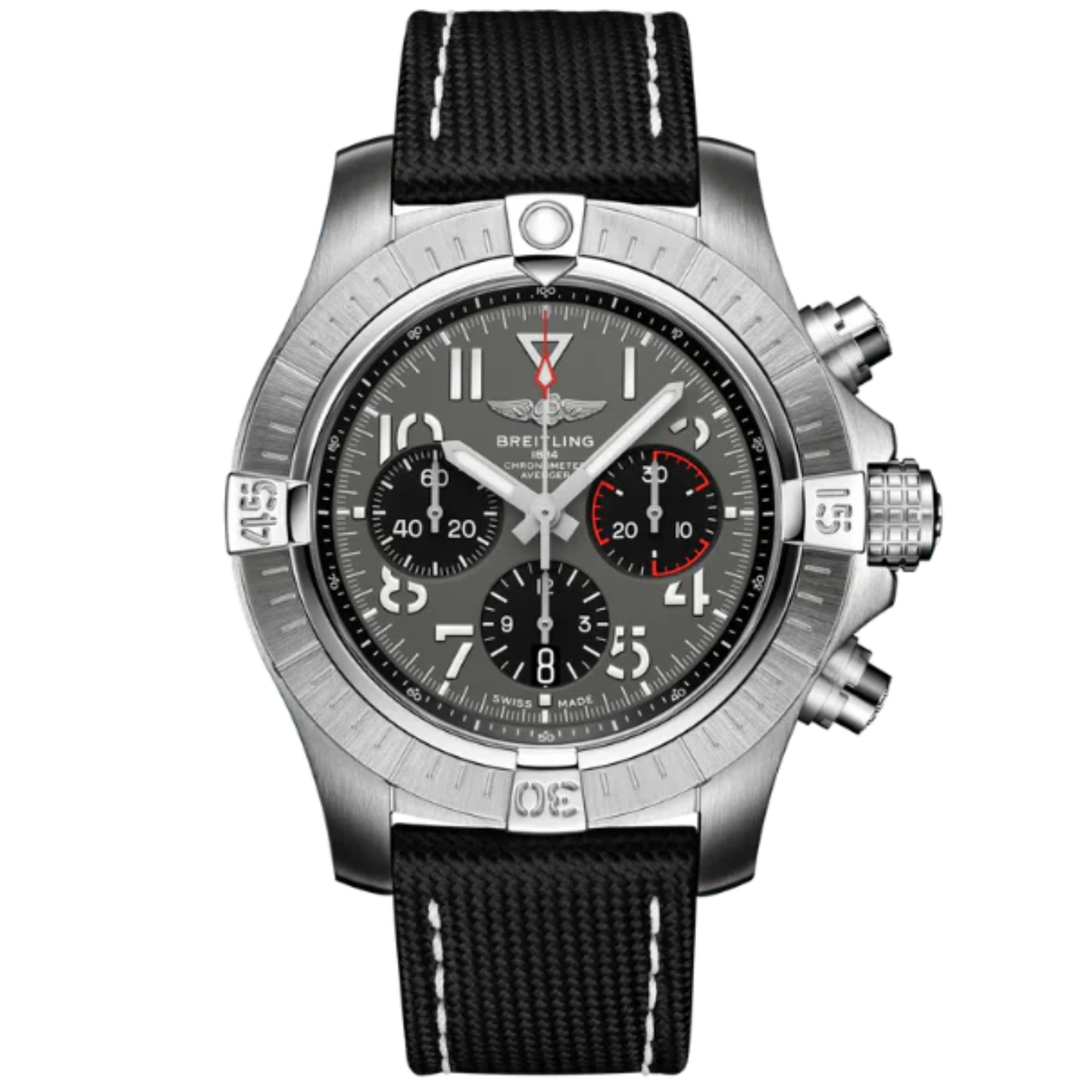AVENGER B01 CHRONOGRAPH 45 MM STAINLESS STEEL WITH ANTHRACITE GRAY DIAL - Breitling