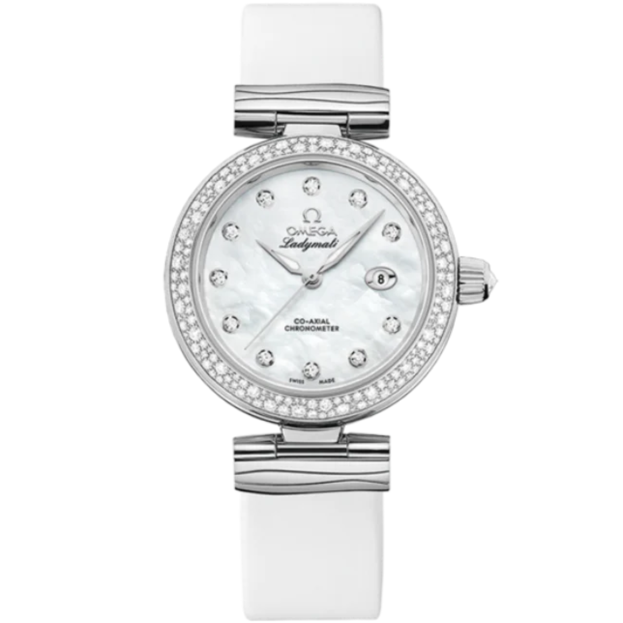DE VILLE LADYMATIC 34 MM STAINLESS STEEL WITH MOTHER OF PEARL DIAL - Omega