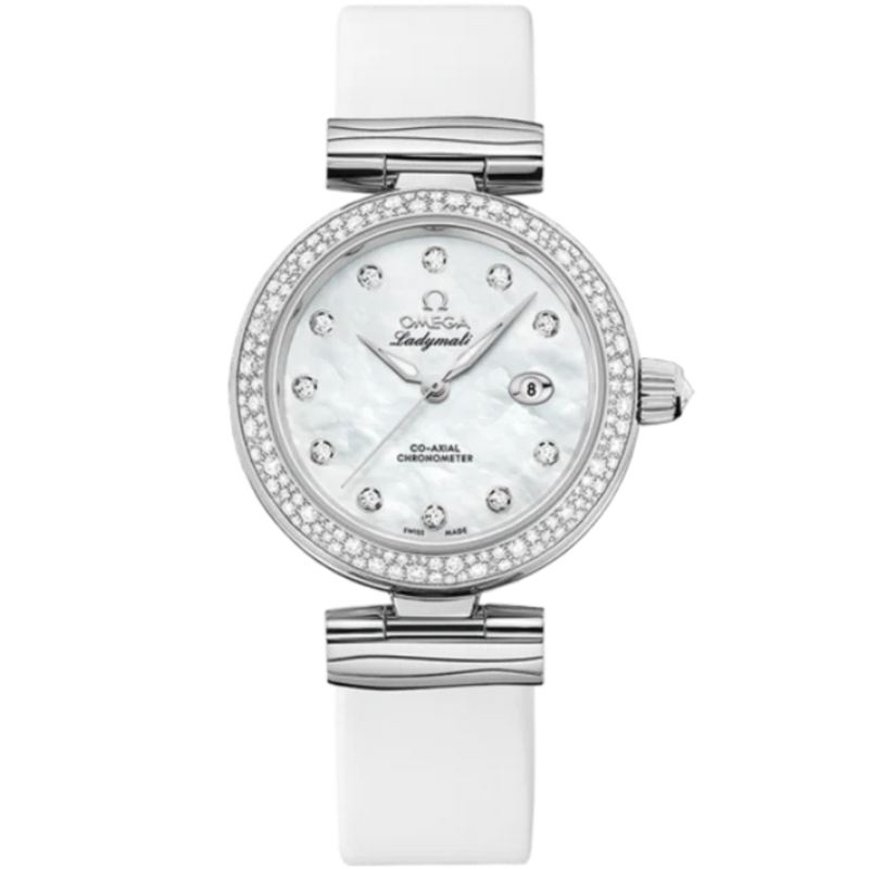 DE VILLE LADYMATIC 34 MM STAINLESS STEEL WITH MOTHER OF PEARL DIAL - Omega