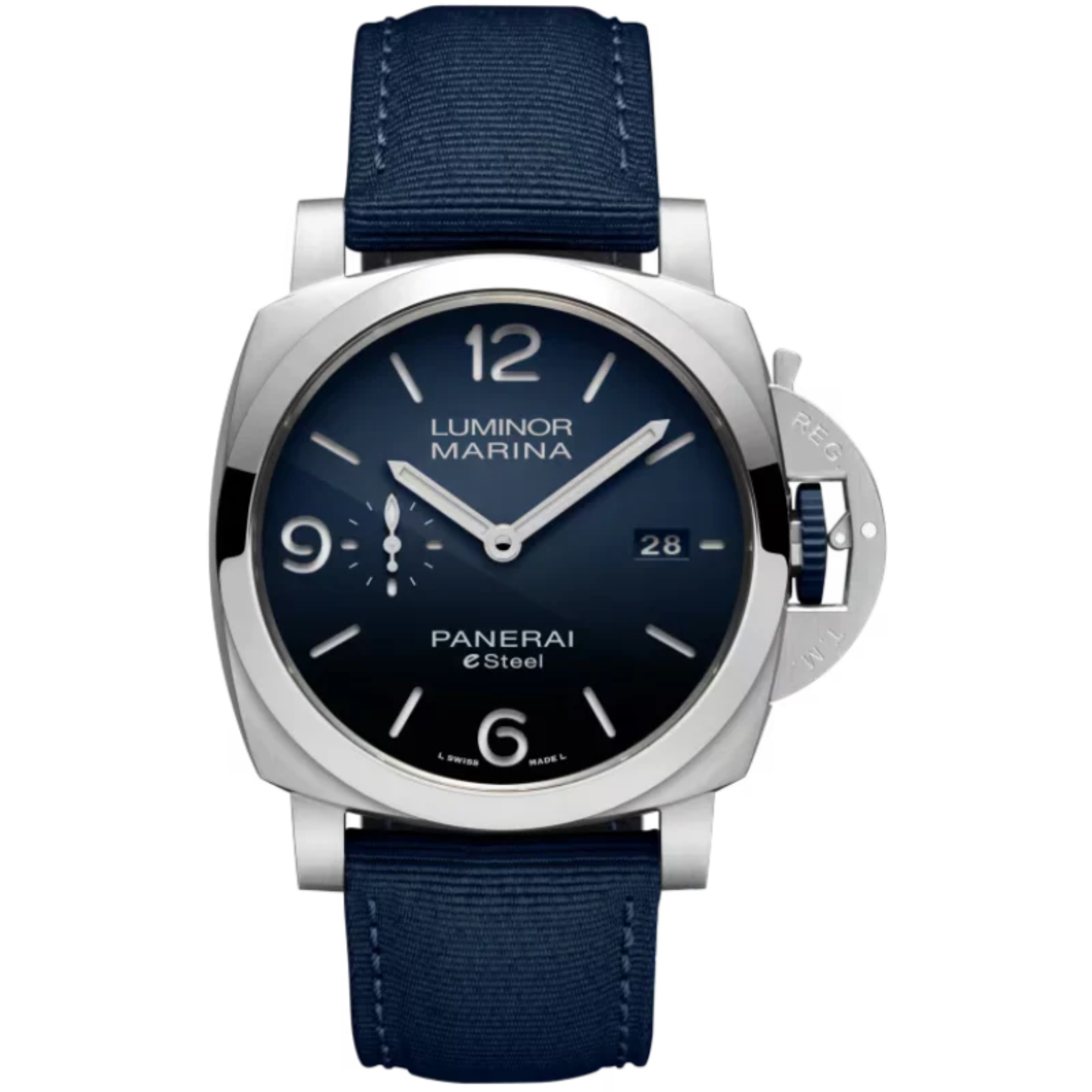 LUMINOR MARINA BLU PROFONDO PAM01157 44 MM STAINLESS STEEL WITH BLUE DIAL - Panerai