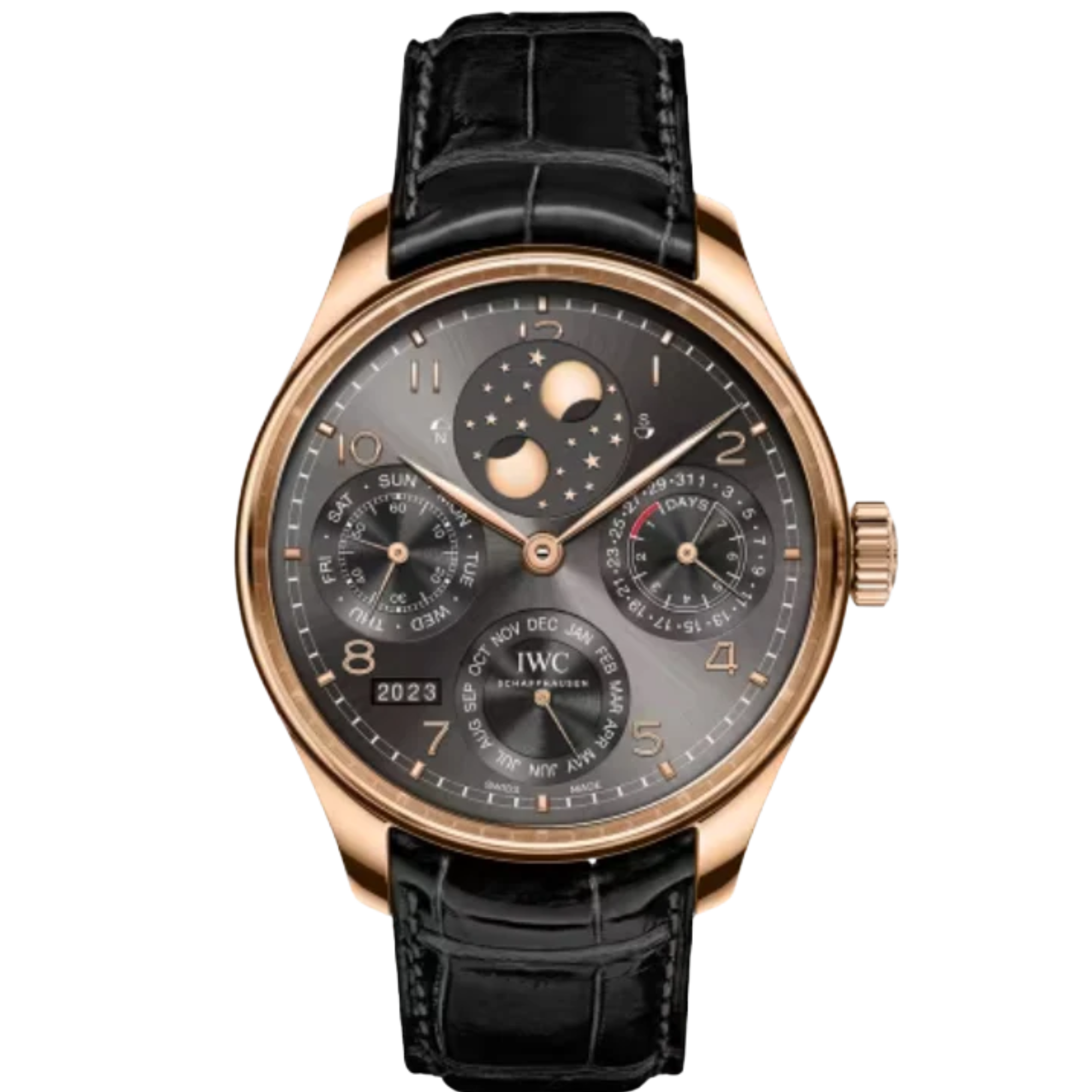 PORTUGIESER PERPETUAL CALENDAR 44 MM GOLD WITH GRAY DIAL - IWC