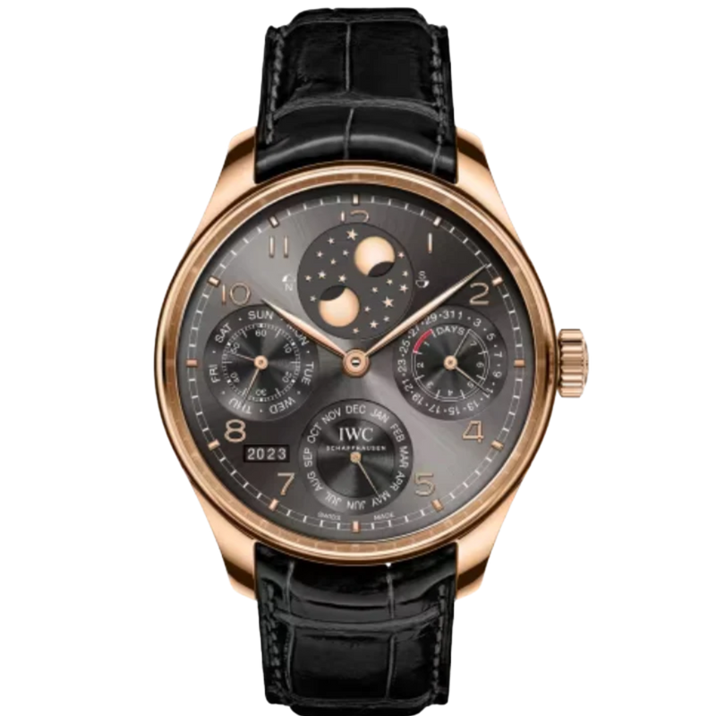 PORTUGIESER PERPETUAL CALENDAR 44 MM GOLD WITH GRAY DIAL - IWC