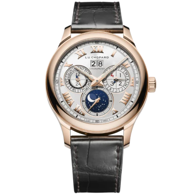 L.U.C LUNAR ONE 43 MM ETHICAL ROSE GOLD WITH SILVER DIAL - Chopard