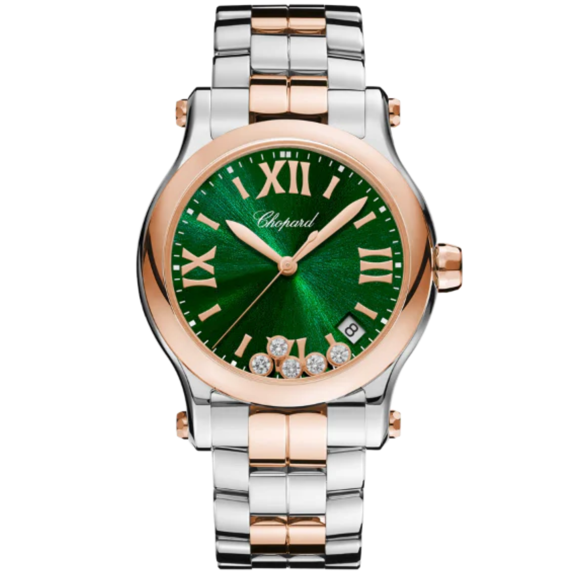 HAPPY SPORT 36 MM ETHICAL ROSE GOLD - LUCENT STEEL™ WITH GREEN DIAL - Chopard