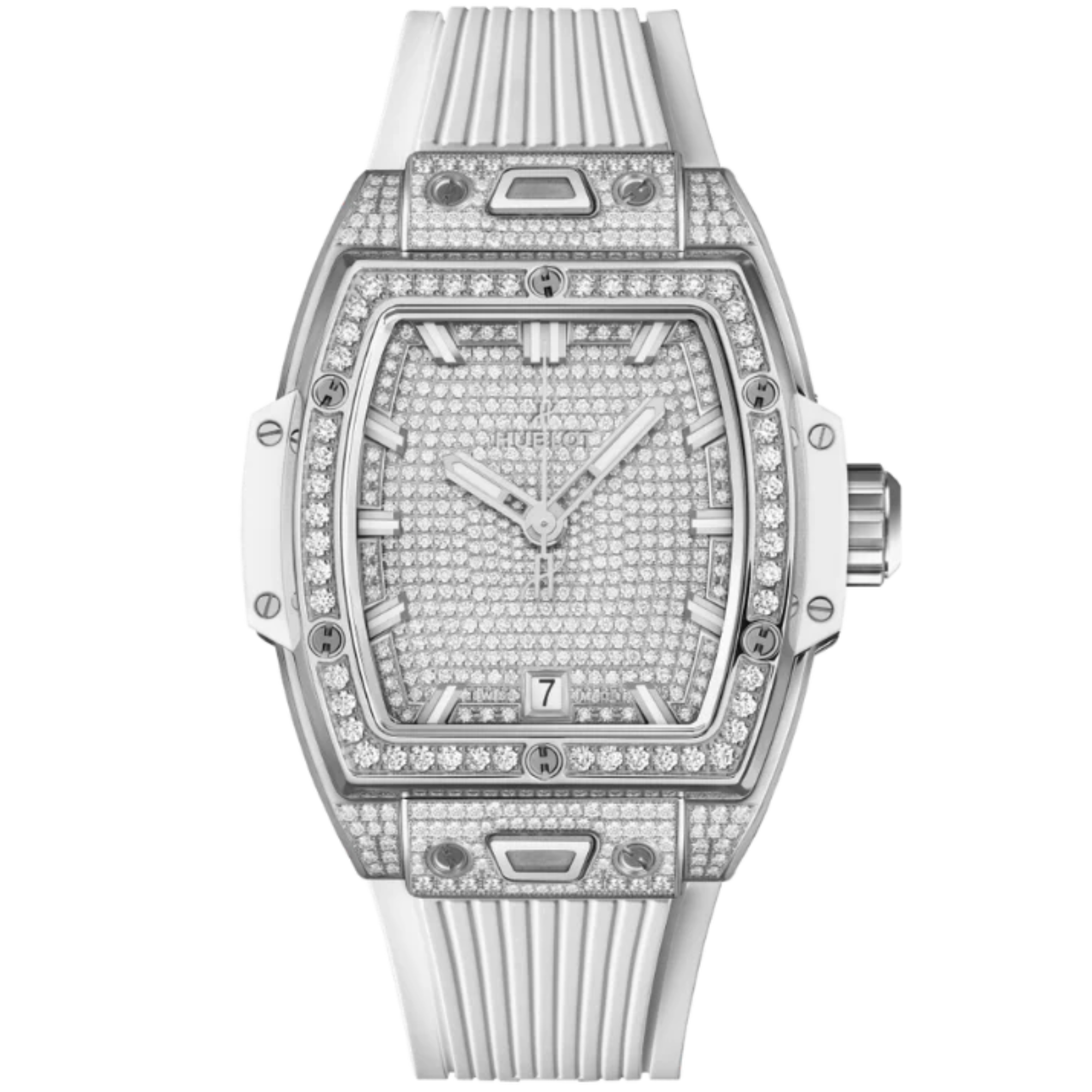 SPIRIT OF BIG BANG 39 MM TITANIUM WHITE FULL PAVÉ - Hublot