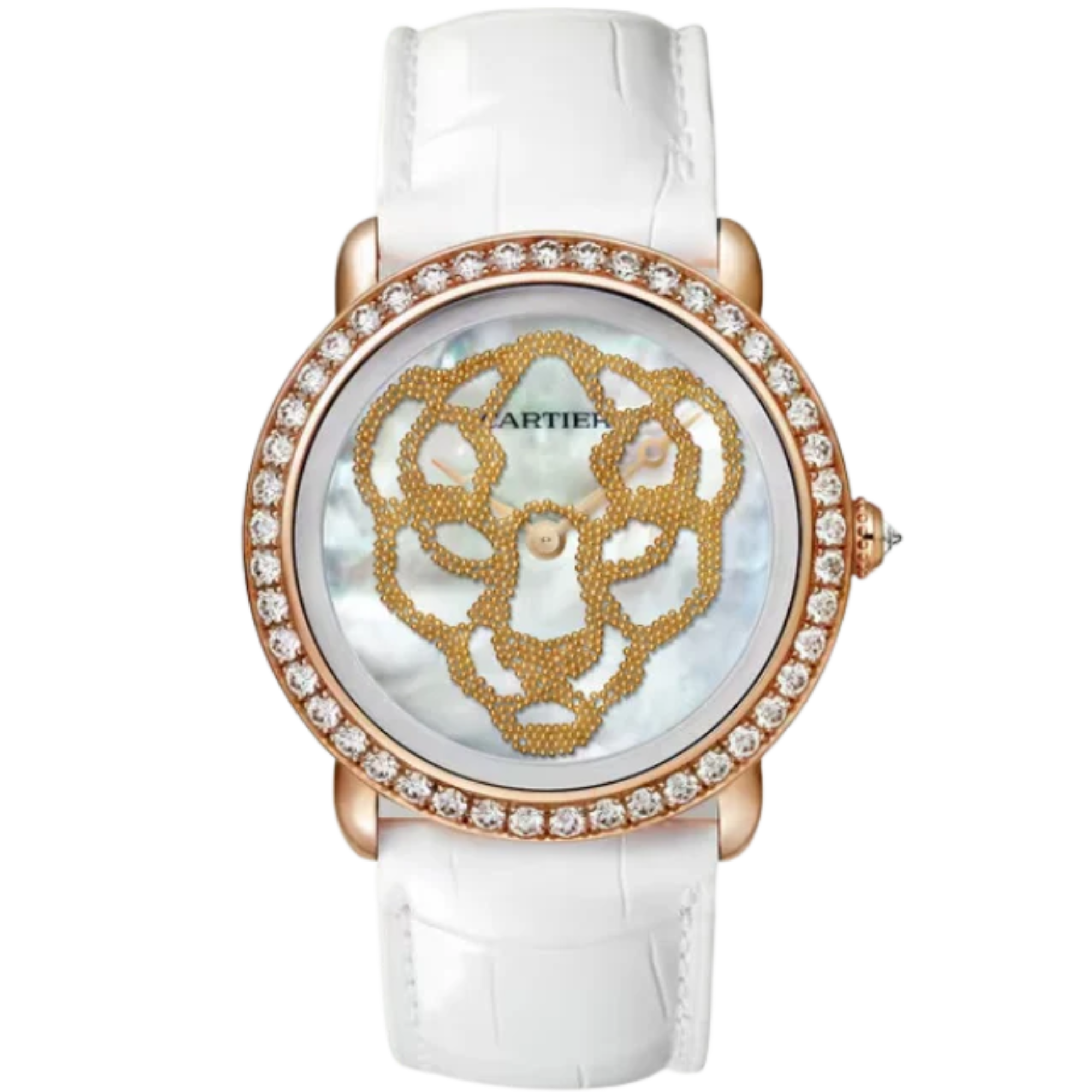 REVELATION D'UNE PANTHERE 37 MM ROSE GOLD WITH WHITE MOTHER OF PEARL DIAL - Cartier