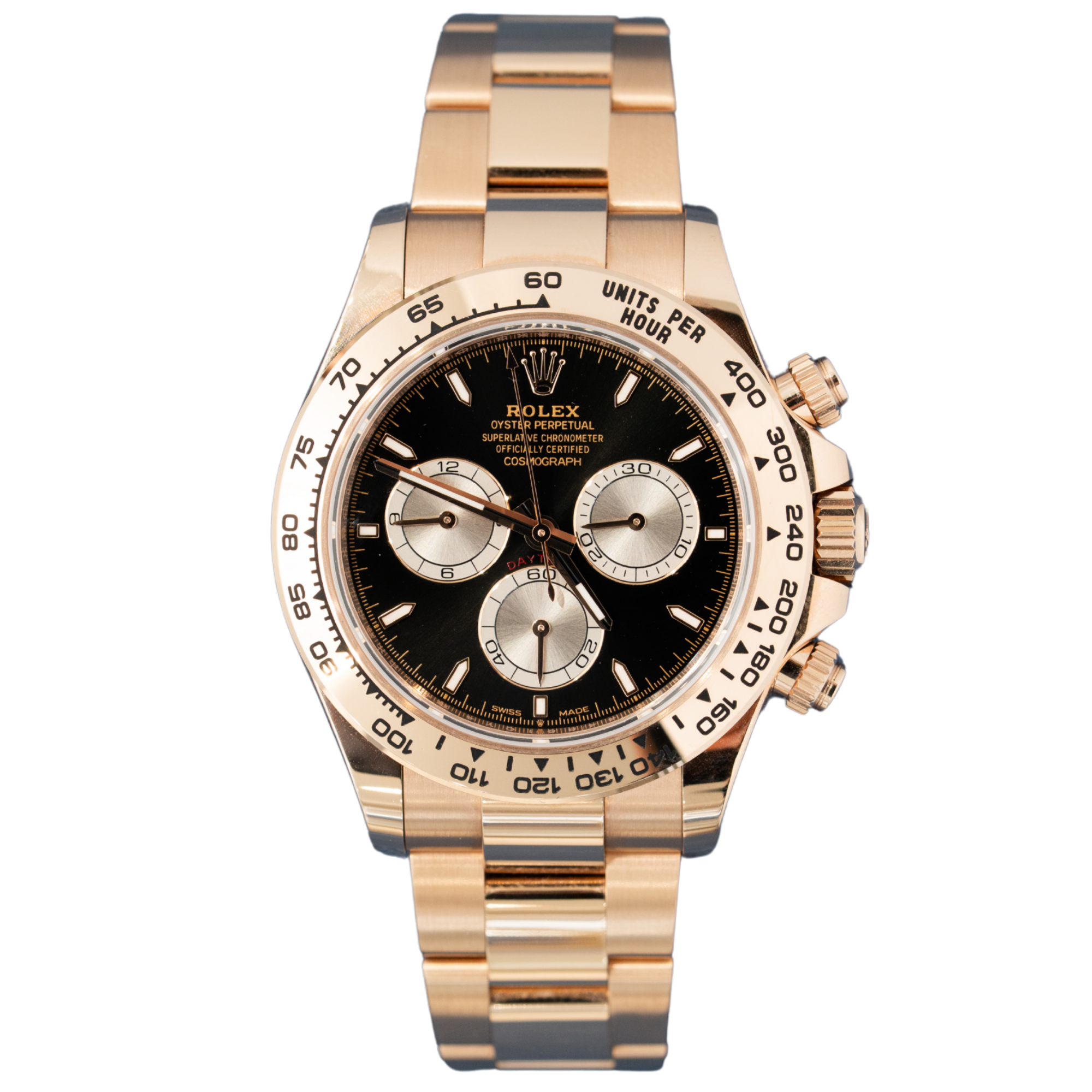 Rolex Daytona Ref. 126505 Rose Gold Black Dial with Silver Subdials - Rolex