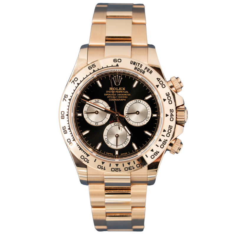 Rolex Daytona Ref. 126505 Rose Gold Black Dial with Silver Subdials - Rolex