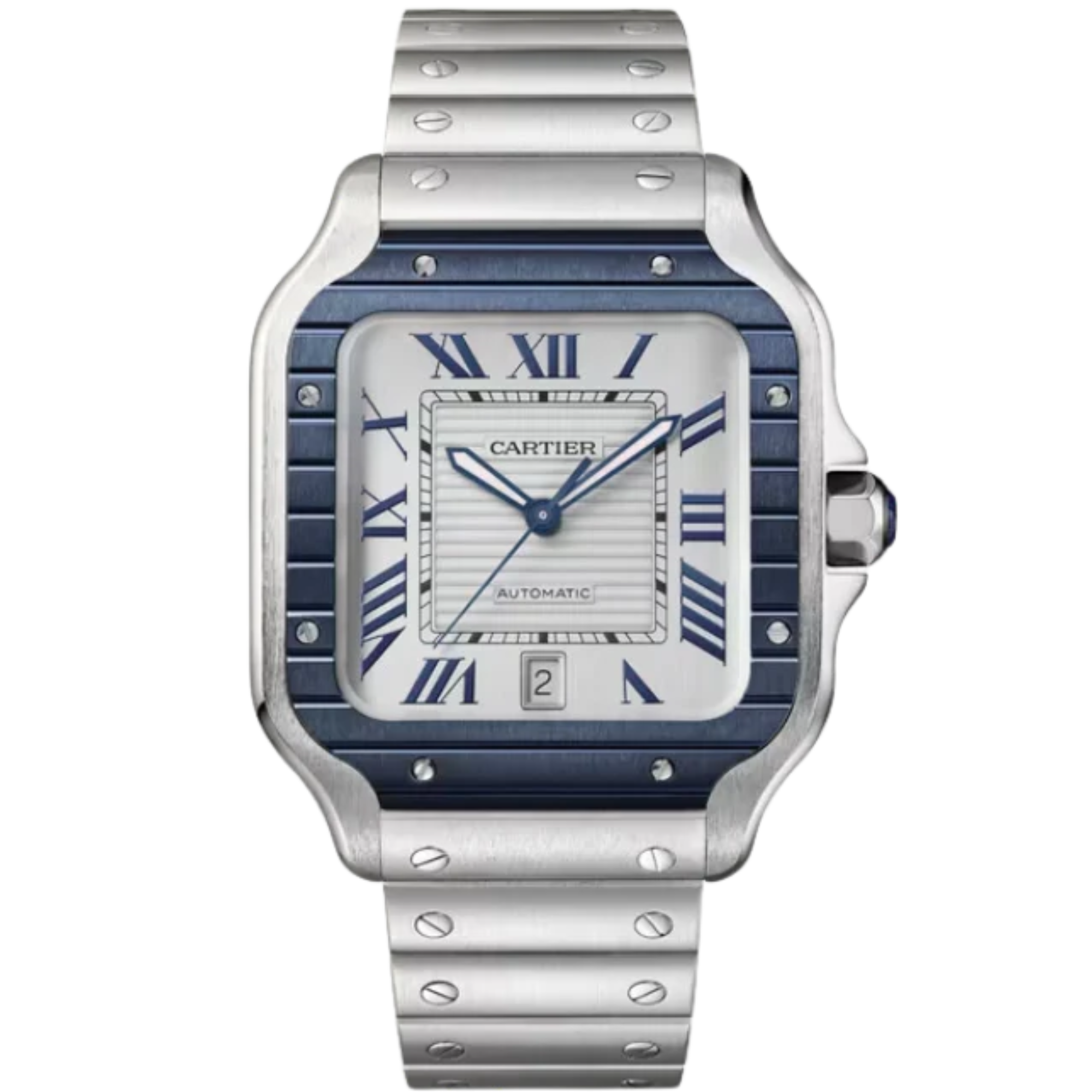 SANTOS 40 MM DE CARTIER GRAY STAINLESS STEEL - Cartier