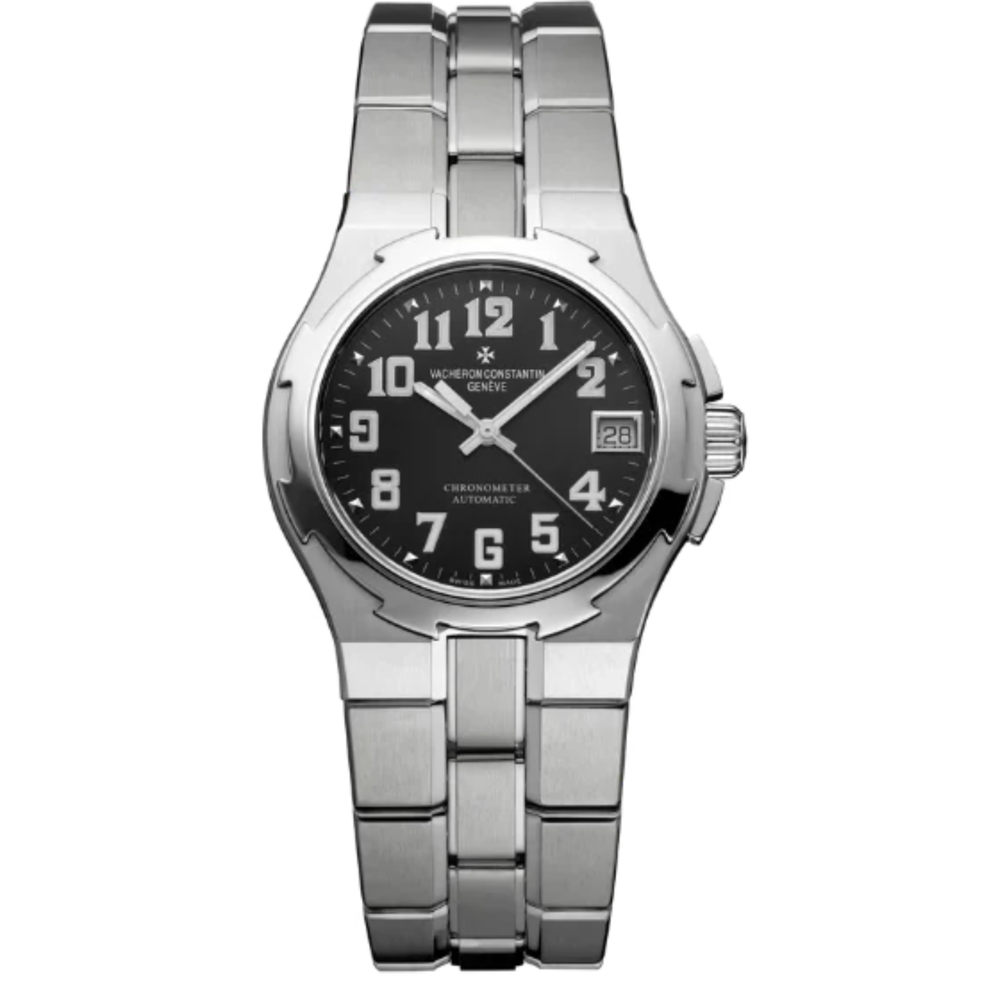 LES COLLECTIONNEURS OVERSEAS 1ST GENERATION 35 MM STAINLESS STEEL WITH BLACK DIAL - Vacheron Constantin