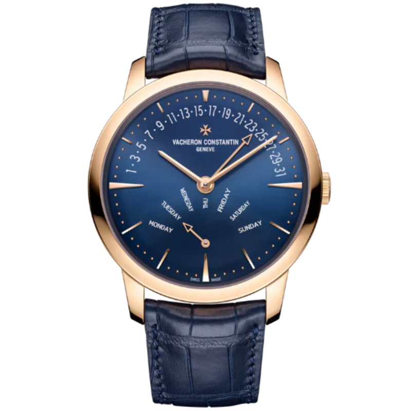 PATRIMONY RETROGRADE DAY-DATE 42 MM PINK GOLD WITH BLUE BRASS DIAL - Vacheron Constantin