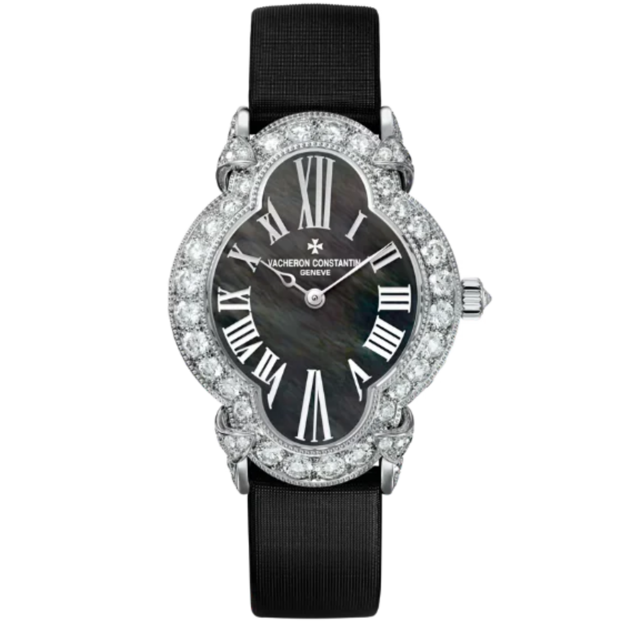 HEURE CREATIVES ROMANTIQUE 36 MM 18K WHITE GOLD WITH BLACK MOTHER OF PEARL DIAL - Vacheron Constantin