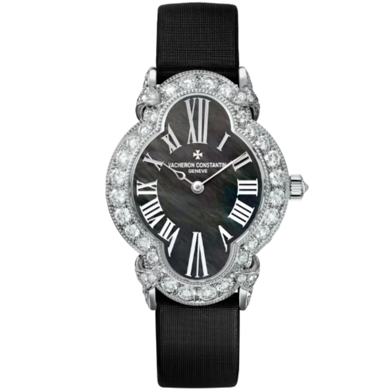 HEURE CREATIVES ROMANTIQUE 36 MM 18K WHITE GOLD WITH BLACK MOTHER OF PEARL DIAL - Vacheron Constantin