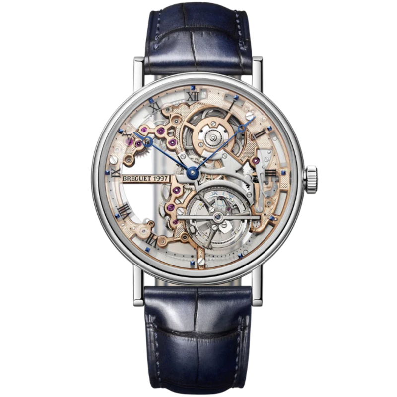 CLASSIQUE TOURBILLON EXTRA-PLAT SQUELETTE 5395 41 MM PLATINUM WITH OPEN WORKED DIAL - Breguet