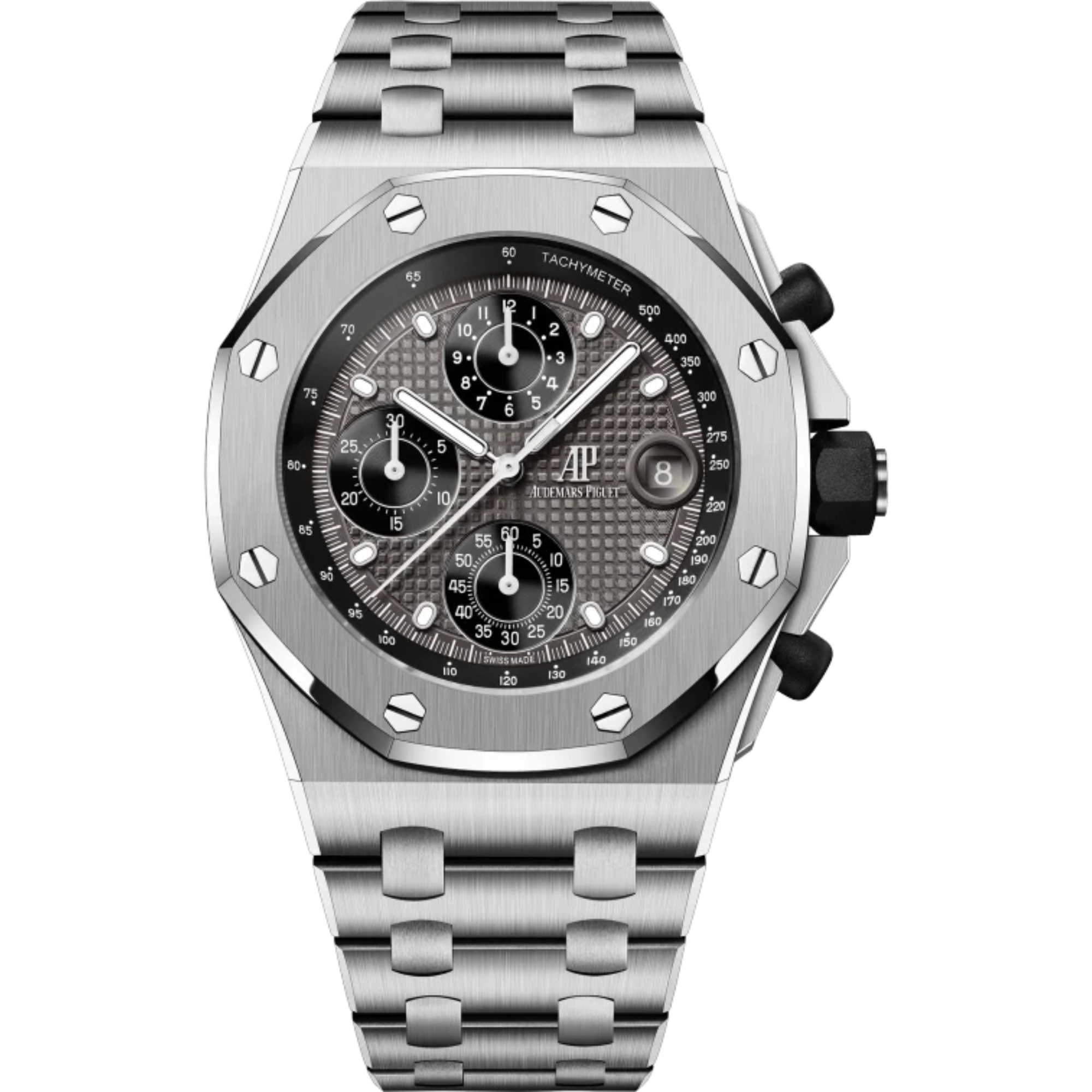 Royal Oak Offshore Selfwinding Chronograph 42MM Titanium Bracelet Grey Dial With Petite Tapisserie Pattern Titanium Case - Audemars Piguet