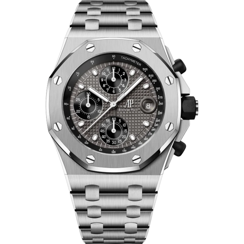 Royal Oak Offshore Selfwinding Chronograph 42MM Titanium Bracelet Grey Dial With Petite Tapisserie Pattern Titanium Case - Audemars Piguet
