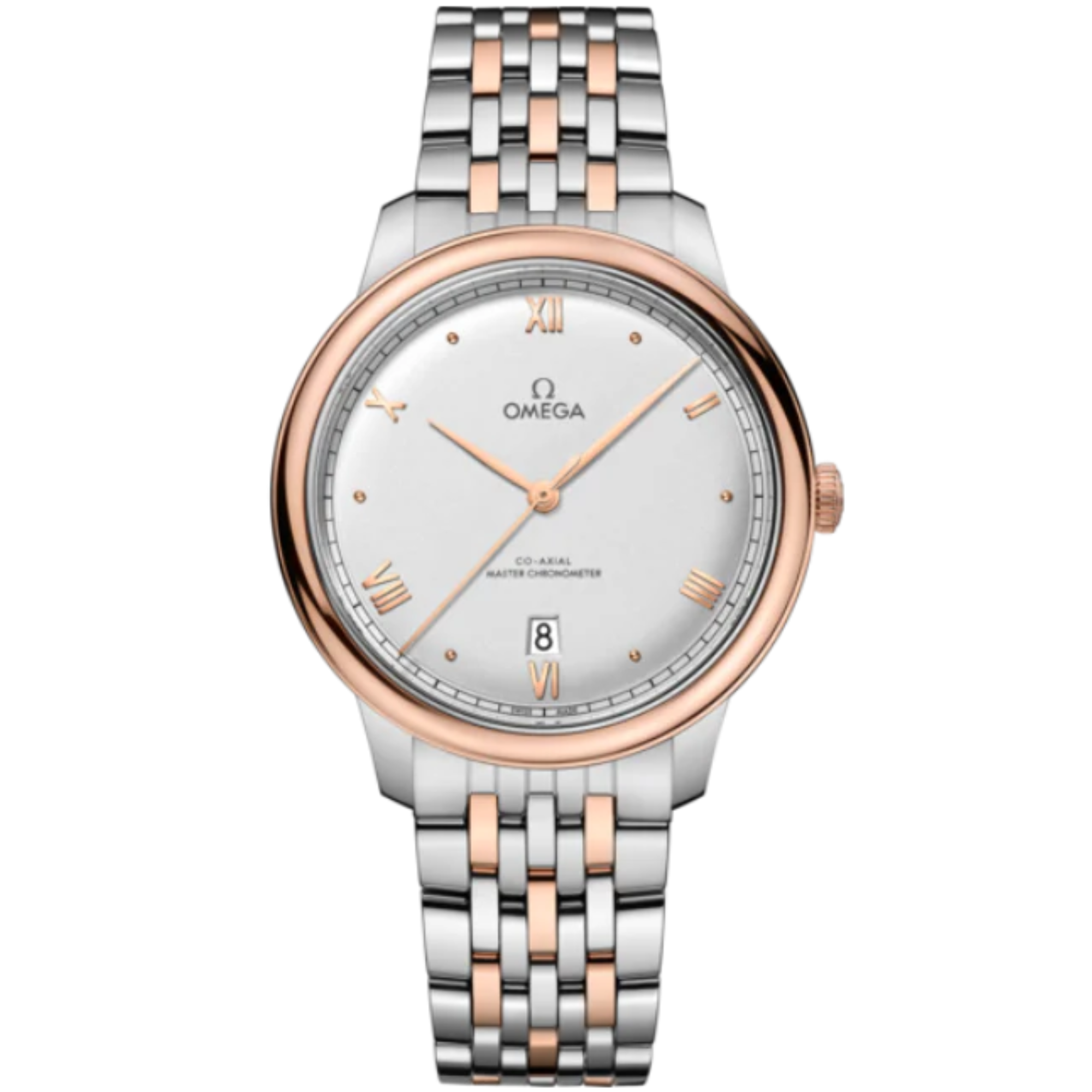 DE VILLE PRESTIGE 40 MM STAINLESS STEEL - SEDNA™ GOLD WITH SILVER DIAL - Omega