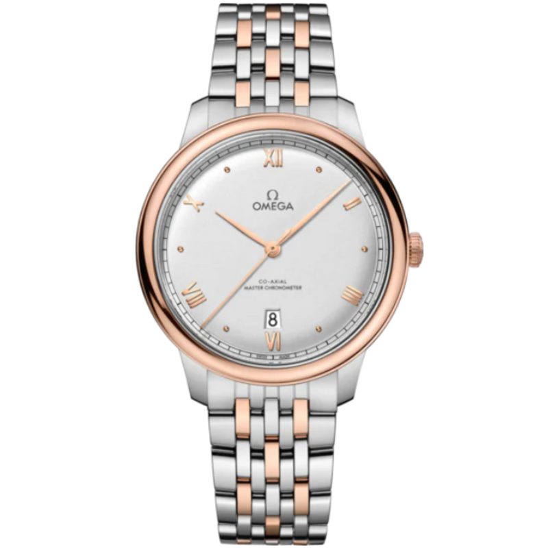 DE VILLE PRESTIGE 40 MM STAINLESS STEEL - SEDNA™ GOLD WITH SILVER DIAL - Omega