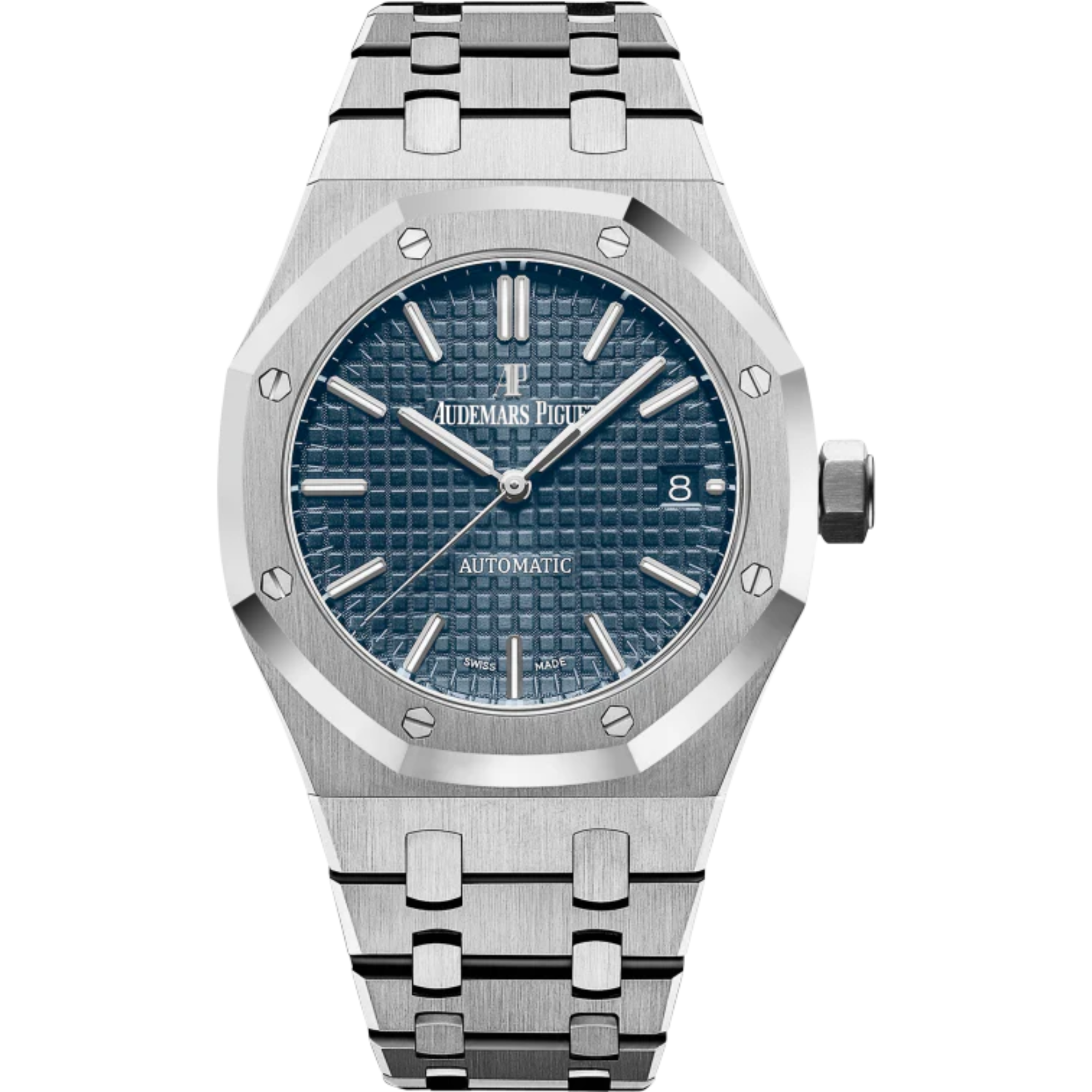 Royal Oak Selfwinding 37MM Stainless Steel Bracelet Blue Dial With Grande Tapisserie Pattern Stainless Steel Case - Audemars Piguet