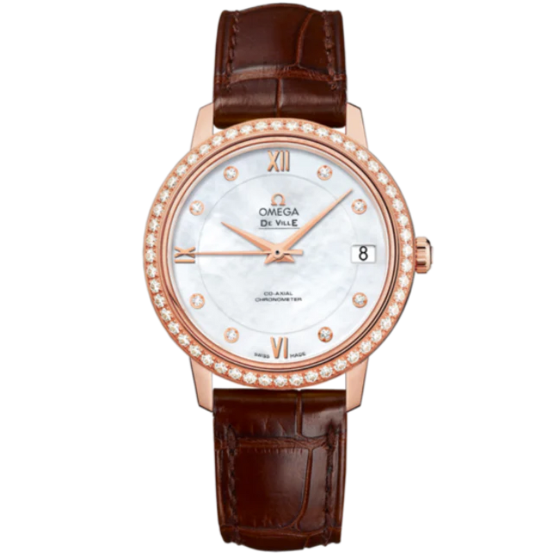 DE VILLE PRESTIGE 33 MM RED GOLD WITH MOTHER OF PEARL DIAL - Omega