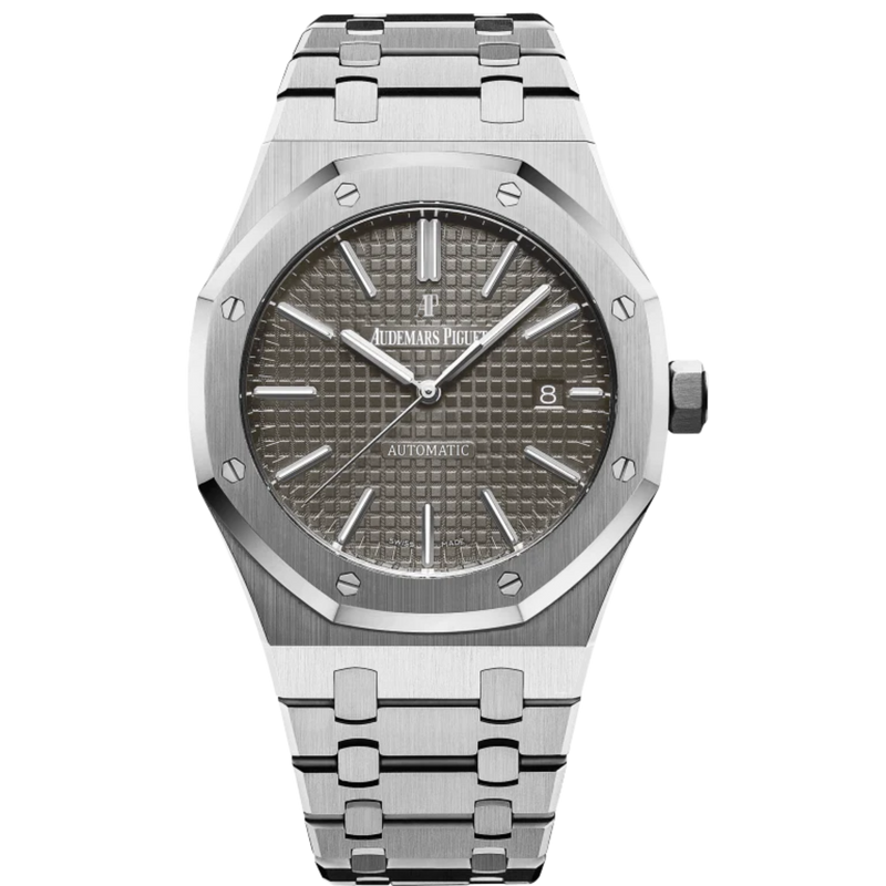 Royal Oak Selfwinding 41MM Stainless Steel Bracelet Grey Ruthenium-Toned Dial With Grande Tapisserie Pattern Stainless Steel Case - Audemars Piguet