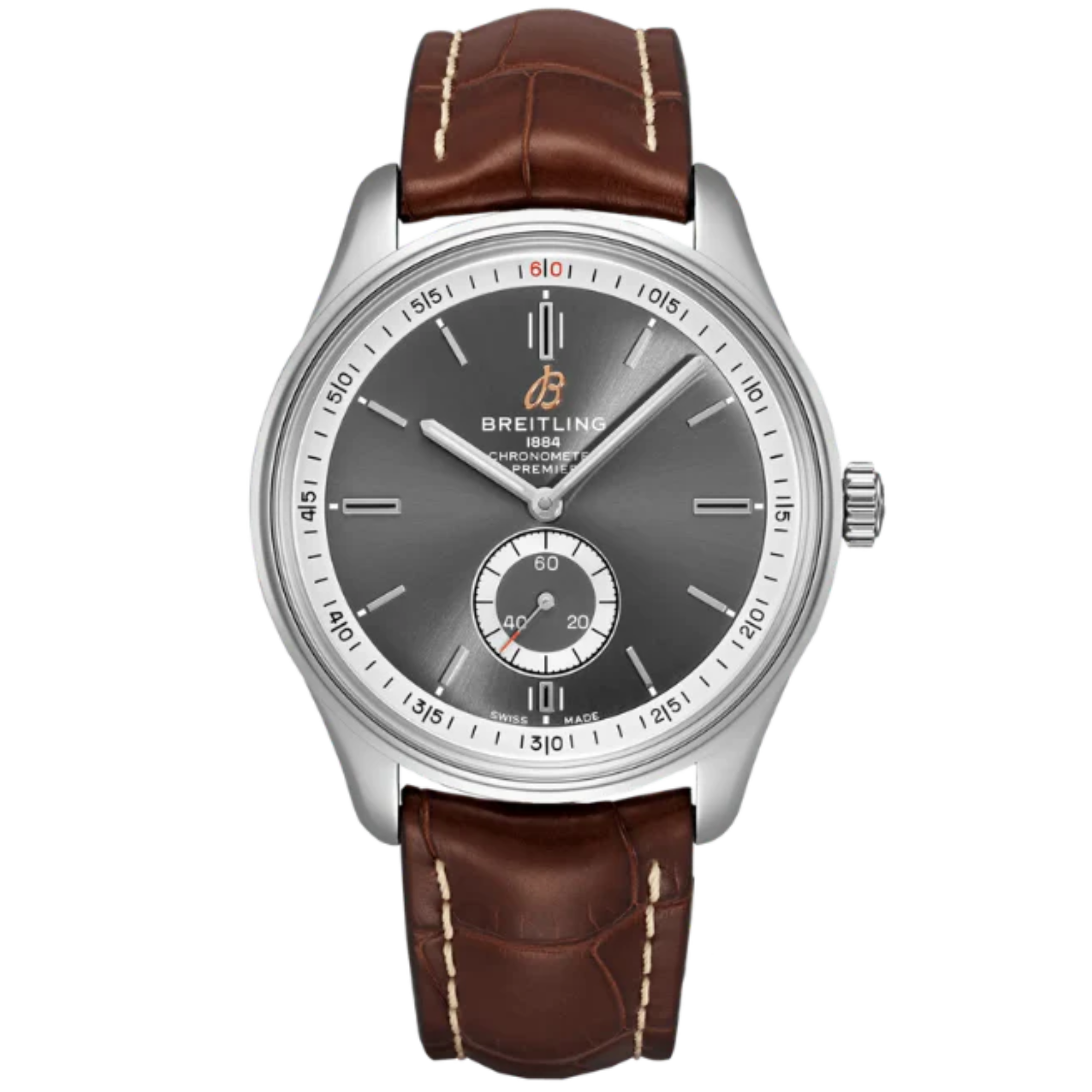 PREMIER AUTOMATIC 40 MM STAINLESS STEEL WITH ANTHRACITE BLACK DIAL - Breitling