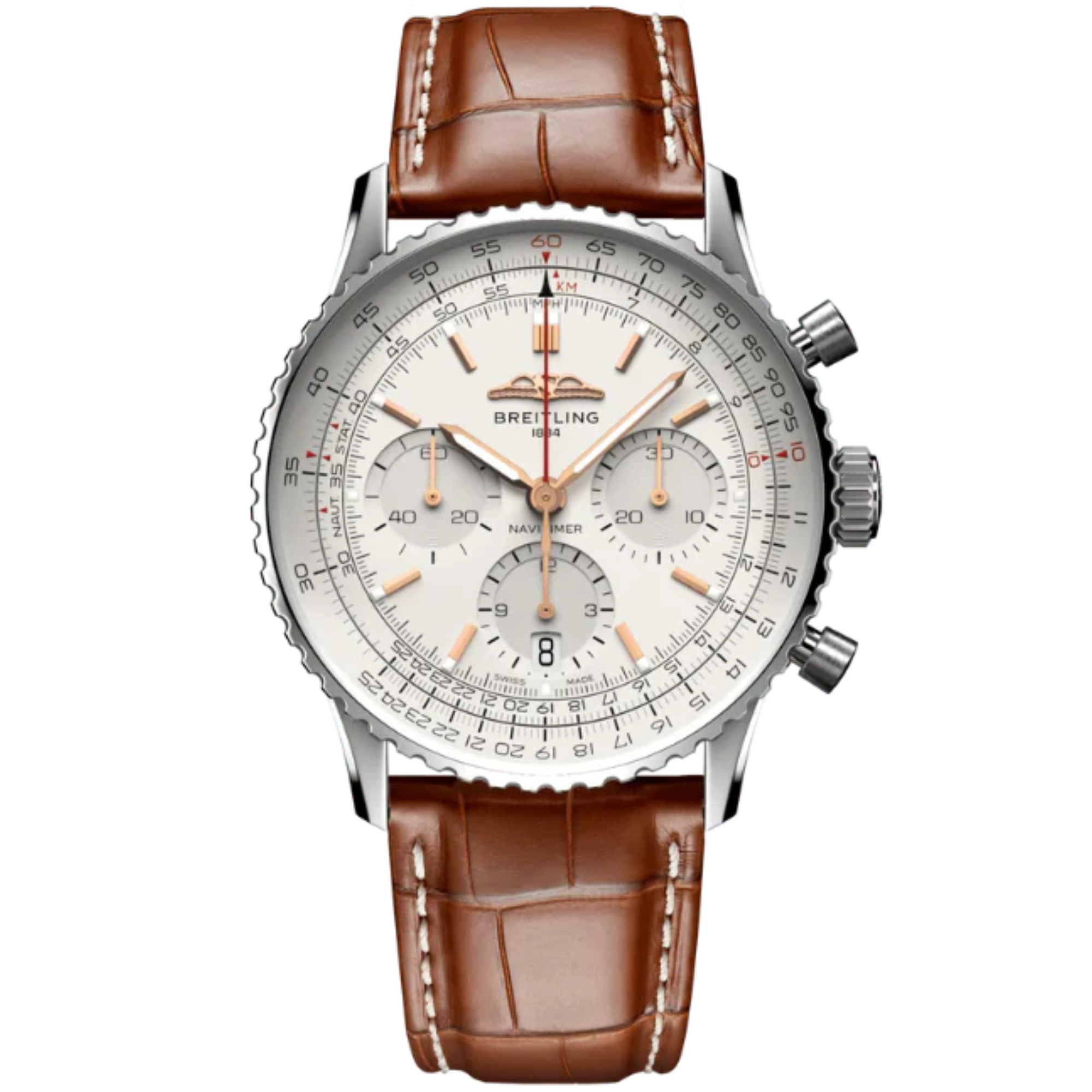 NAVITIMER B01 CHRONOGRAPH 41 MM STAINLESS STEEL WITH CREAM DIAL - Breitling