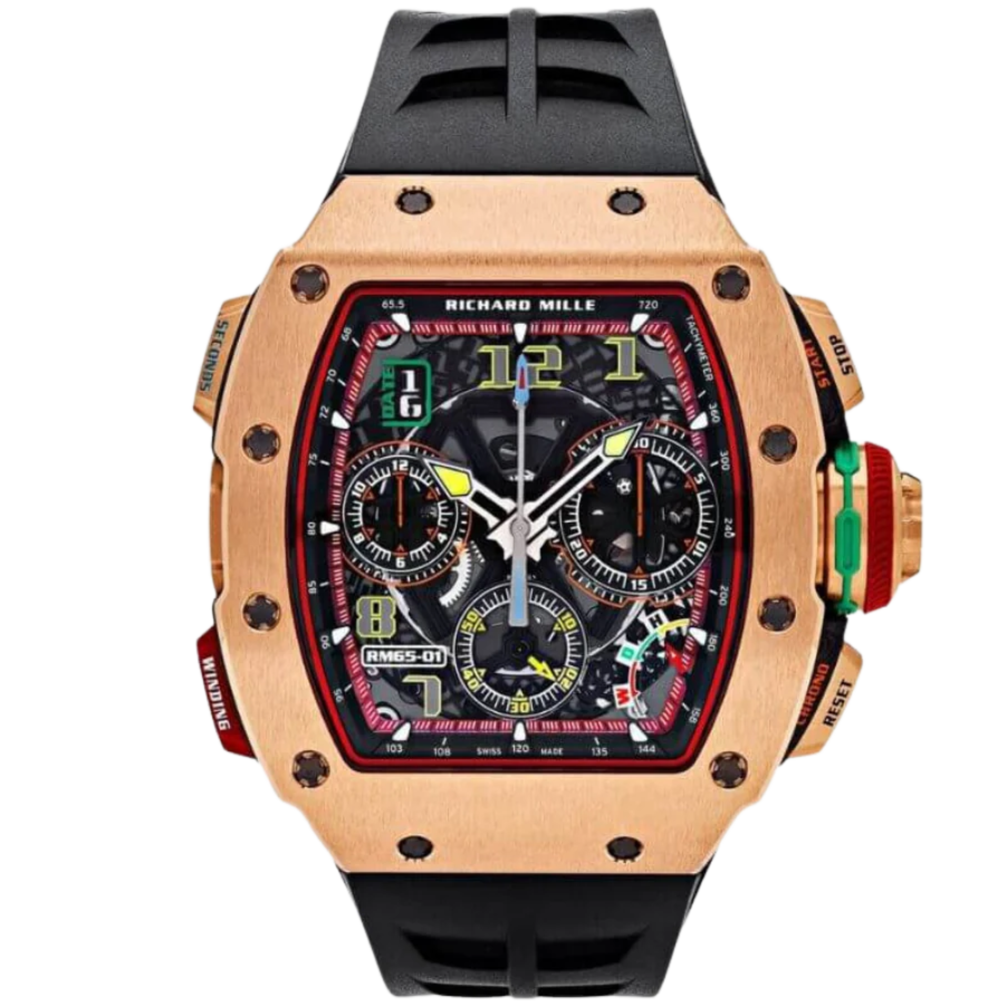 Richard Mille RM 65-01 Rose Gold/CA (Carbon Sides) Split Second Chronograph - Richard Mille
