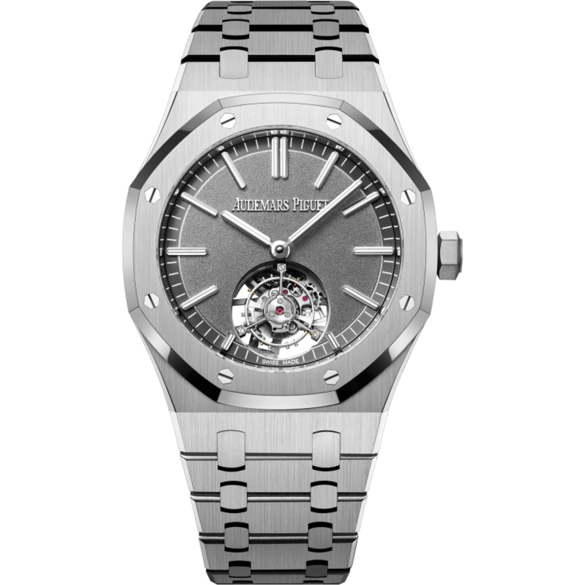 Royal Oak Selfwinding Flying Tourbillon 41MM Titanium Bracelet Sandblasted Slate Grey Dial Titanium Case - Audemars Piguet