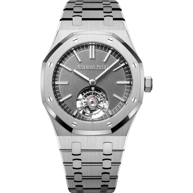 Royal Oak Selfwinding Flying Tourbillon 41MM Titanium Bracelet Sandblasted Slate Grey Dial Titanium Case - Audemars Piguet