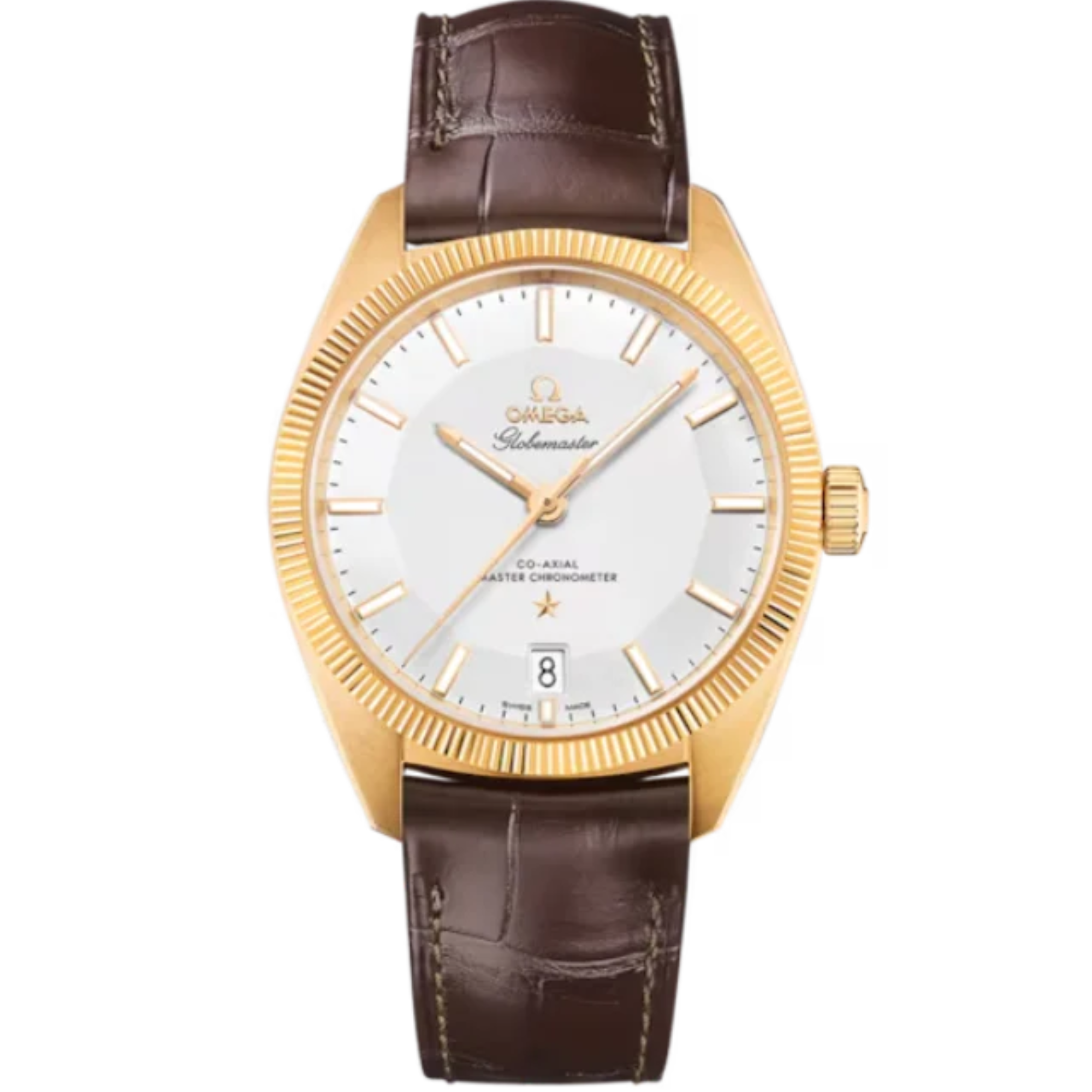 CONSTELLATION GLOBEMASTER 39 MM YELLOW GOLD WITH SILVER DIAL - Omega