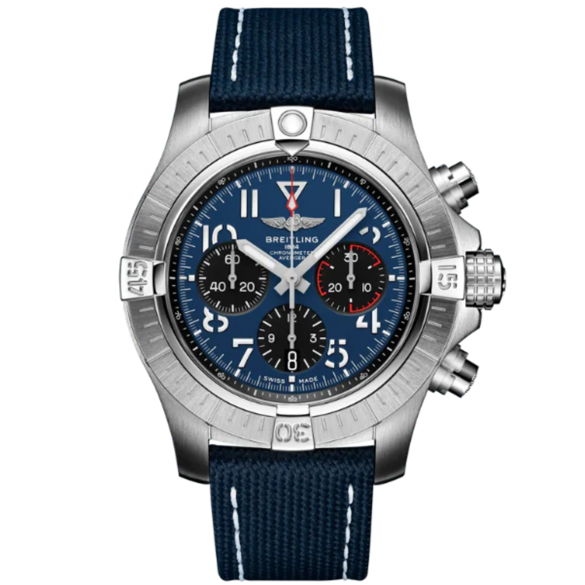 AVENGER B01 CHRONOGRAPH 45 MM STAINLESS STEEL WITH BLUE DIAL - Breitling