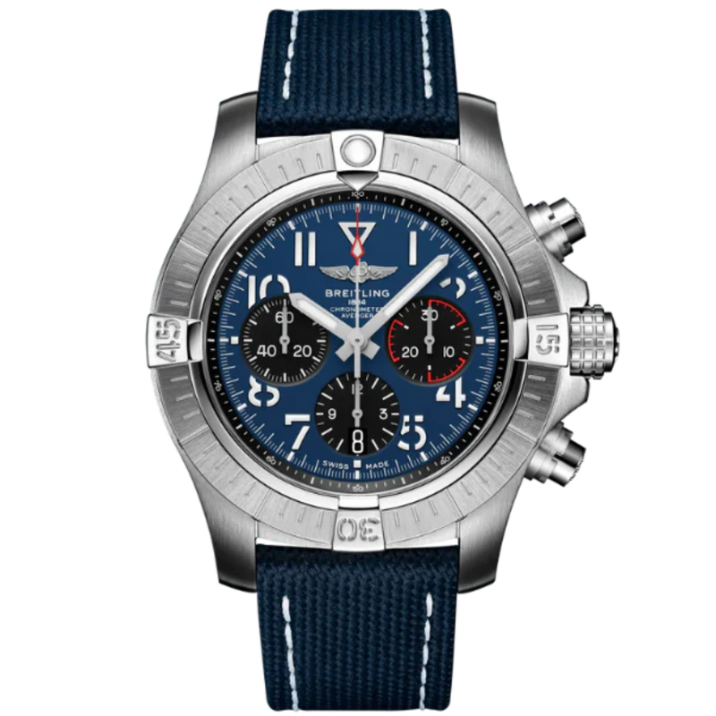 AVENGER B01 CHRONOGRAPH 45 MM STAINLESS STEEL WITH BLUE DIAL - Breitling