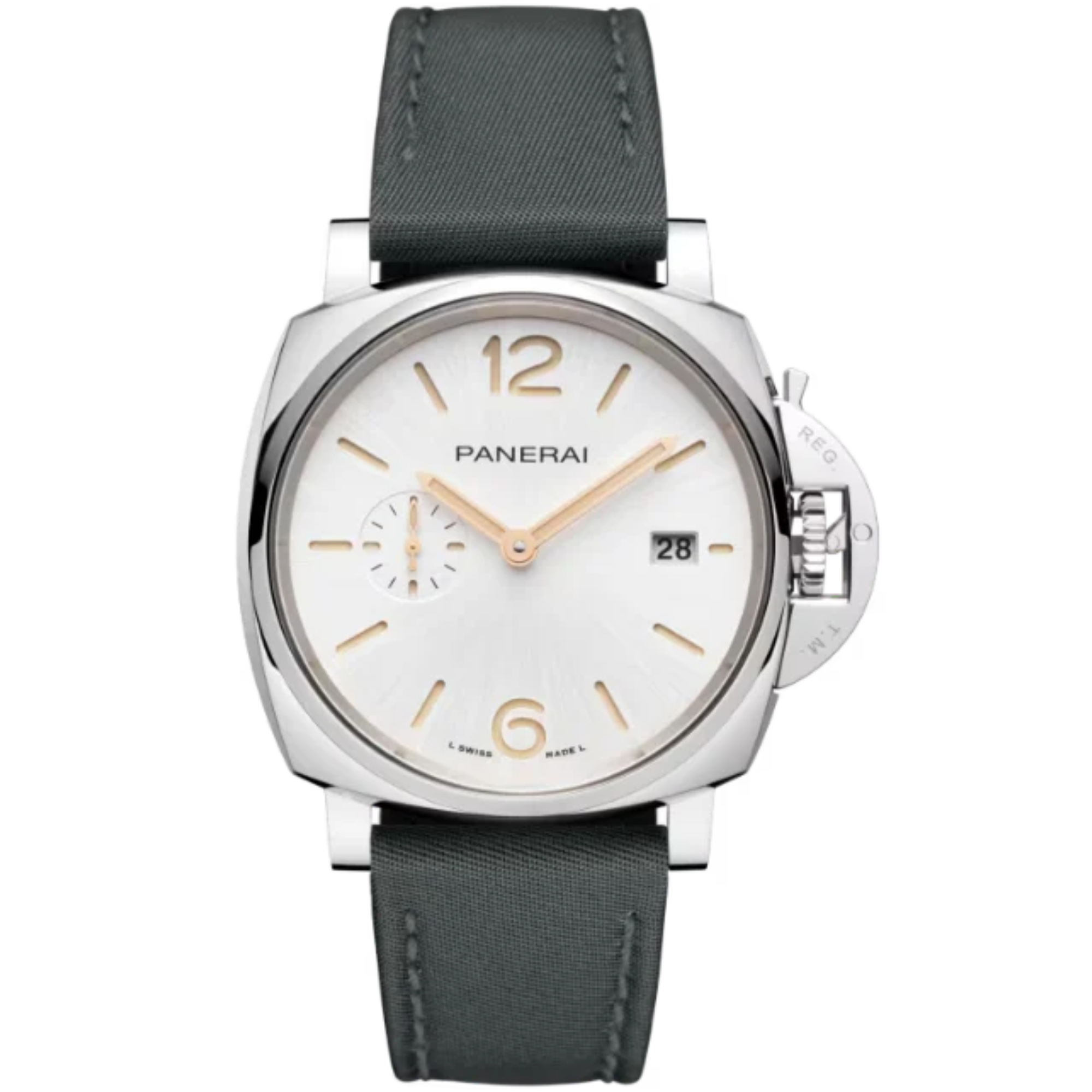 LUMINOR DUE PRADA RE-NYLON PAM01428 42 MM STAINLESS STEEL WITH WHITE DIAL - Panerai